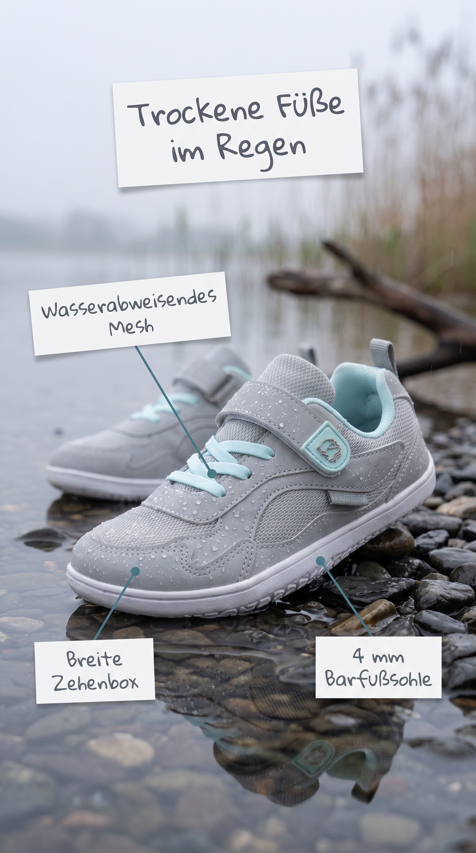 Freiluftkind Facebook ad: Everest Kids: Der Barfuß-Sneaker für Regentage