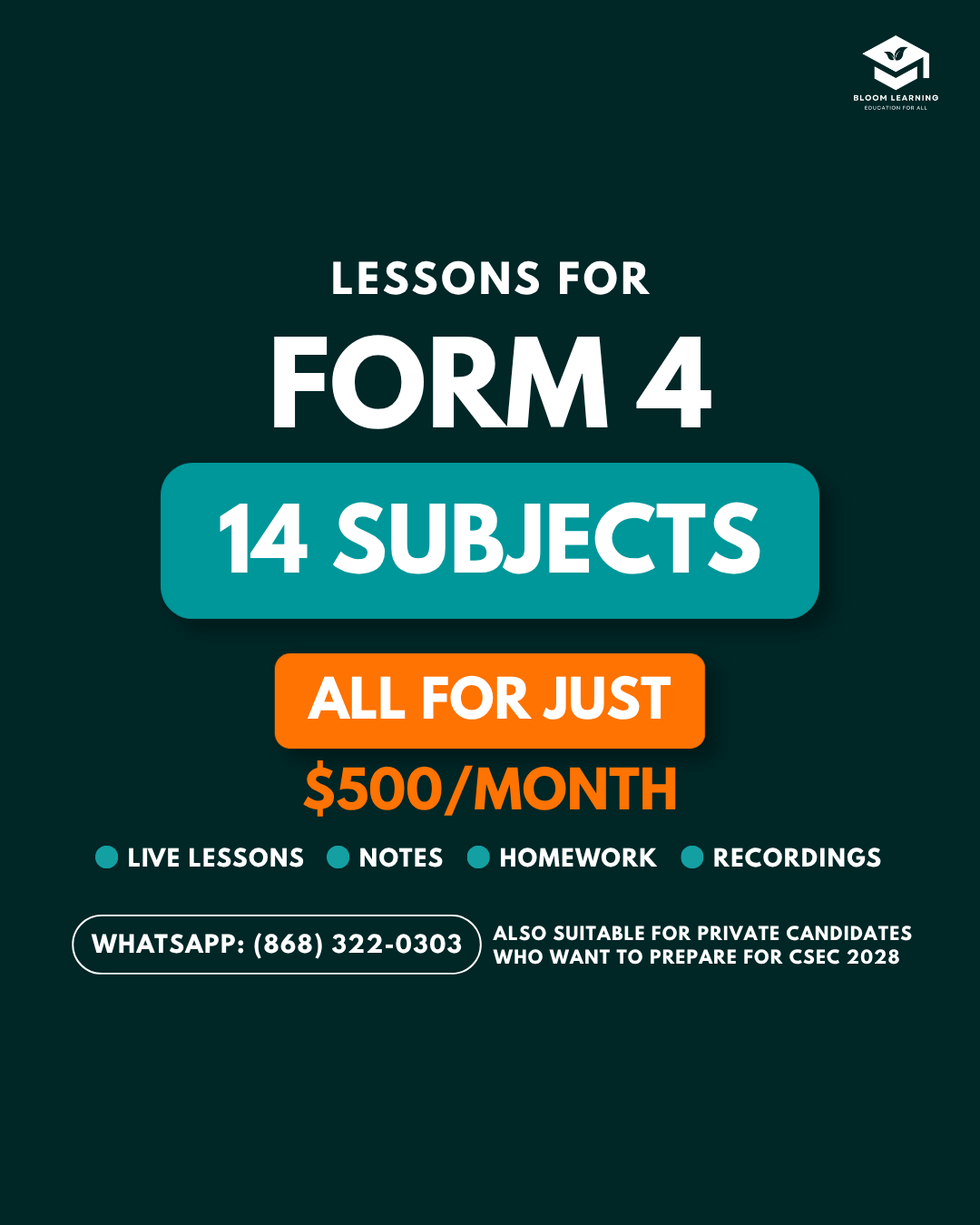 Bloom Learning TT Facebook ad