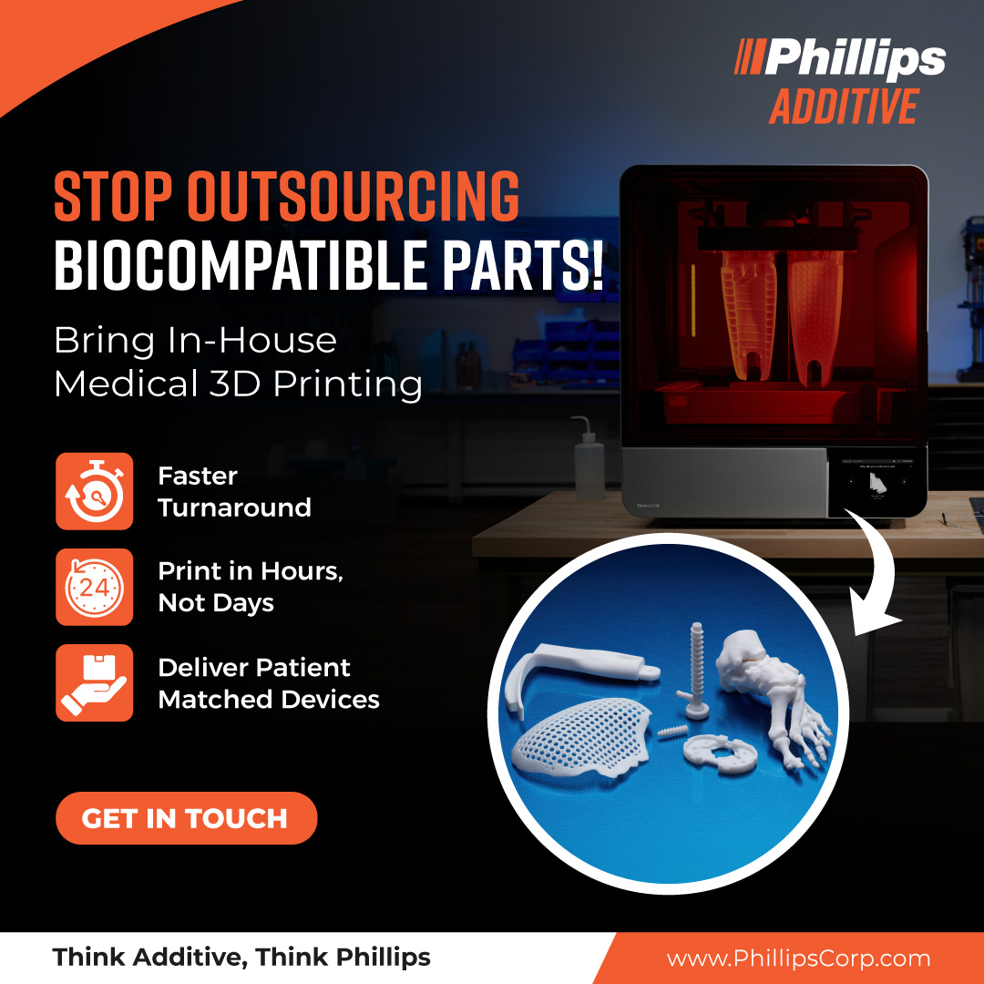 Phillips Machine Tools Facebook ad: Revolutionize Your Medical Prototyping Today