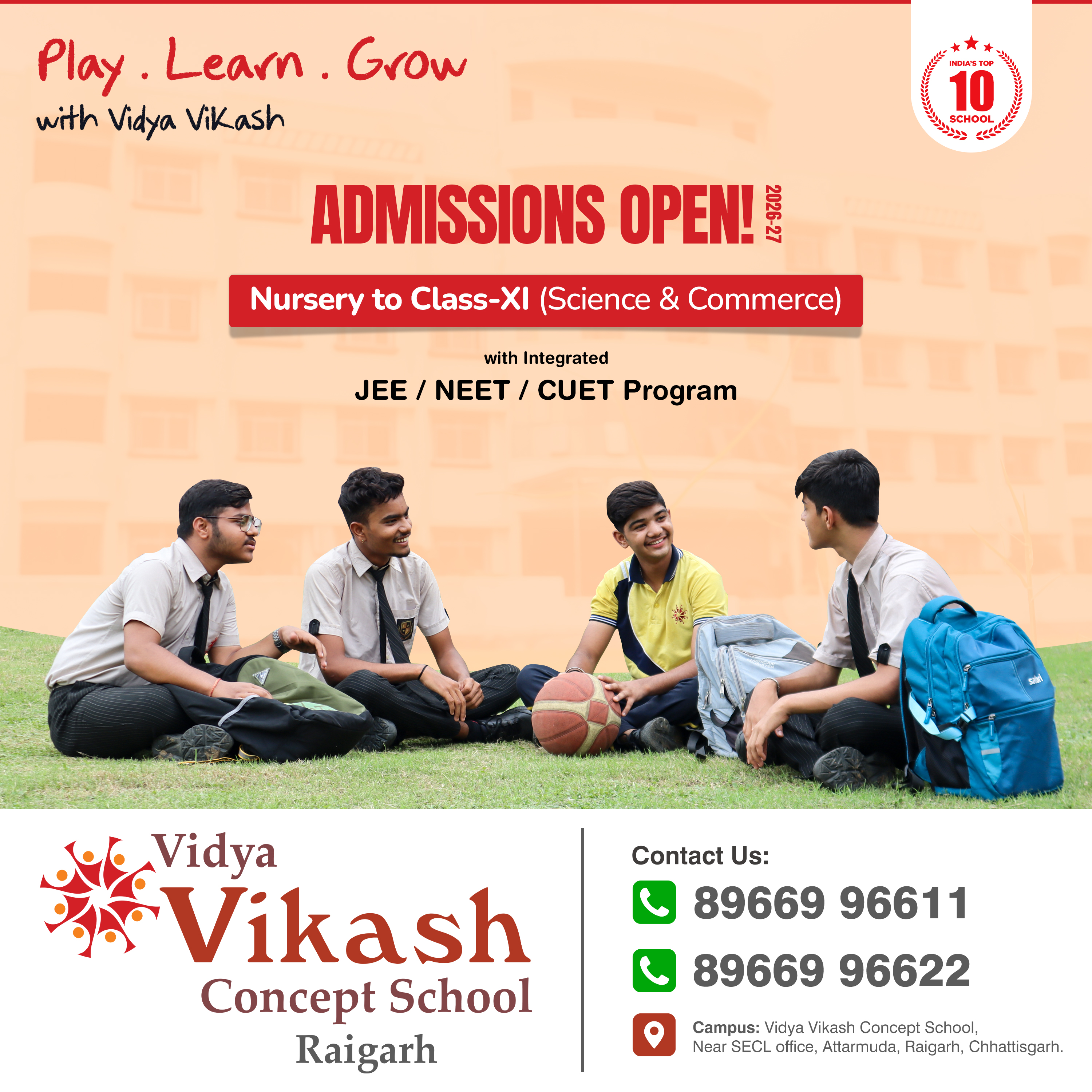 Vidya Vikash Concept School, Raigarh Facebook ad: Admissions Open 2026