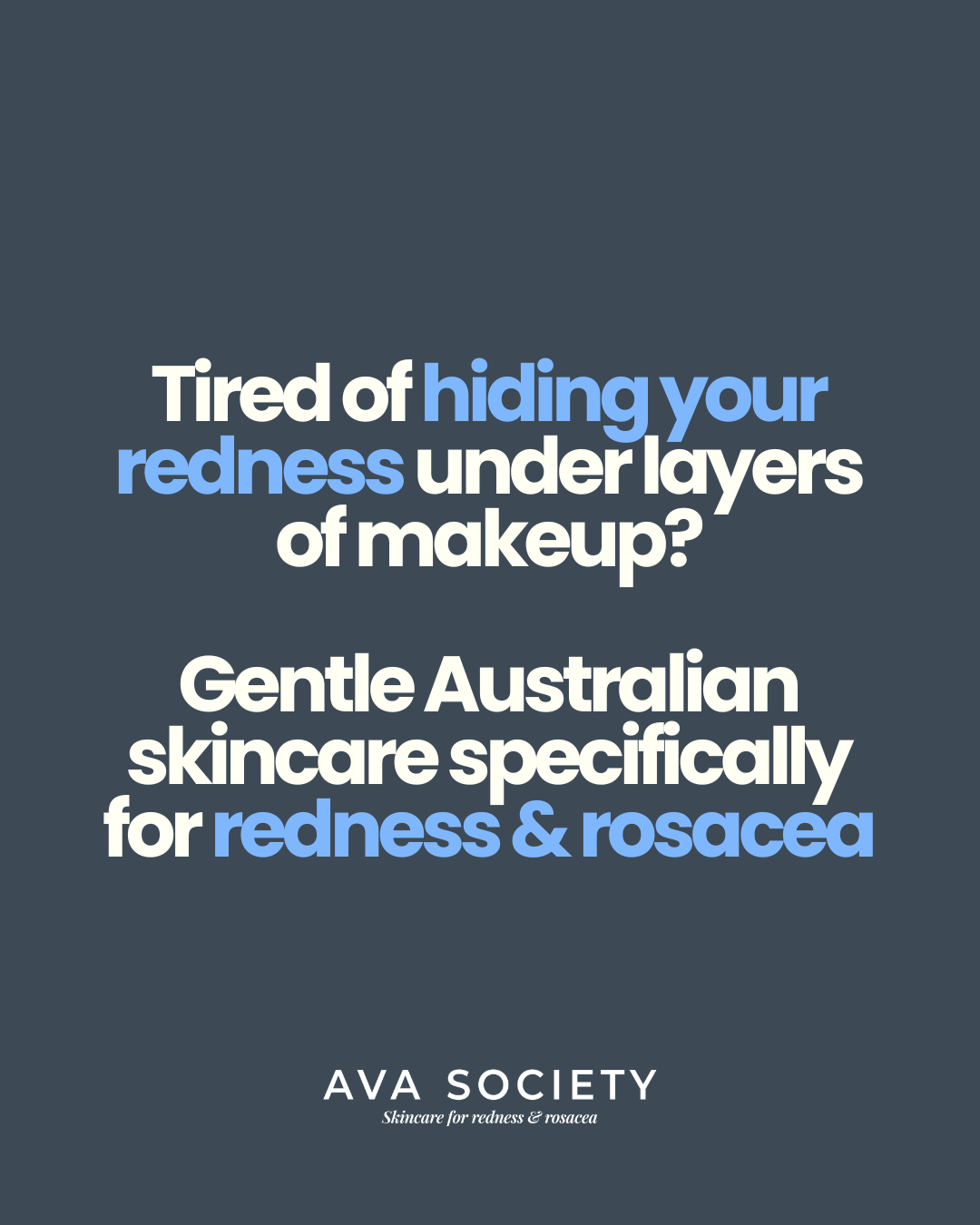Ava Society Skincare Facebook ad