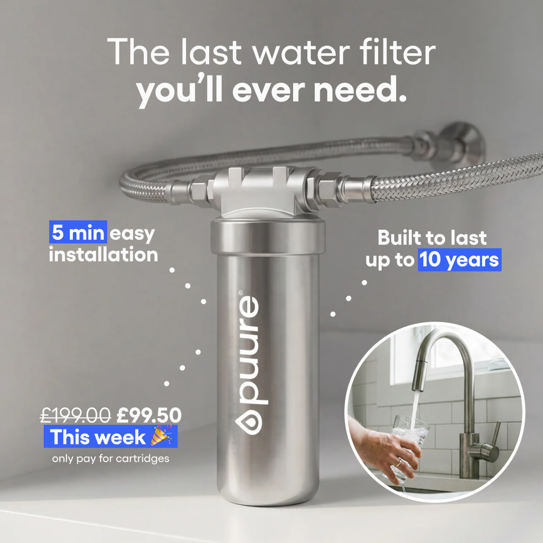 Puure Facebook ad: The first stainless steel under-sink filter