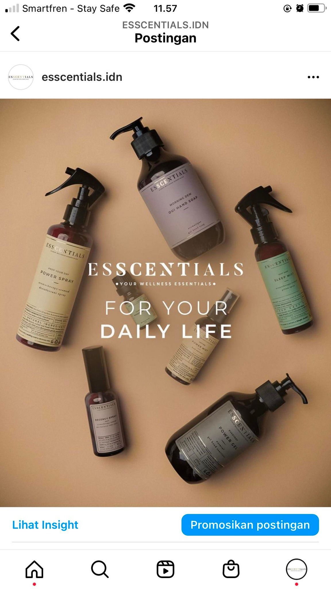 Esscentials Facebook ad