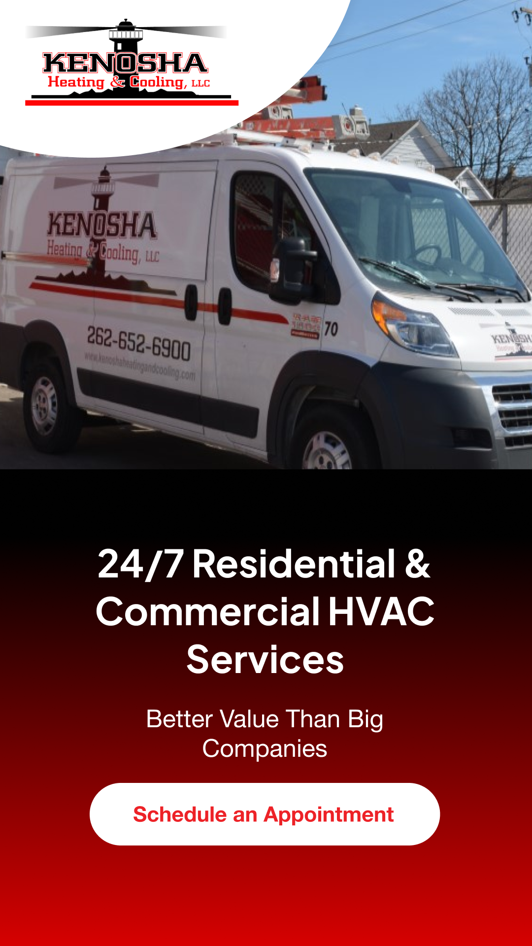 Kenosha Heating & Cooling Facebook ad