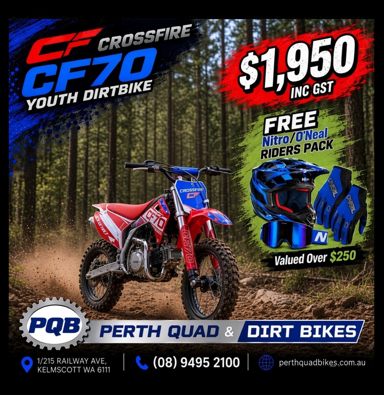 Perth Quad Bikes Facebook ad from Sep 3, 2026