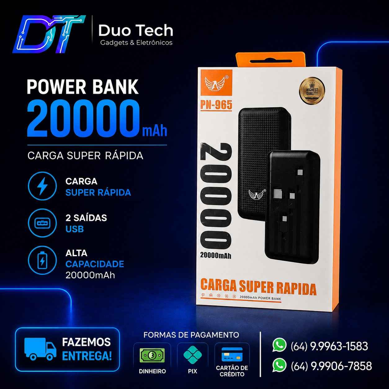 Lorrany Paes Resende Facebook ad: Power Bank - Carregador Portátil