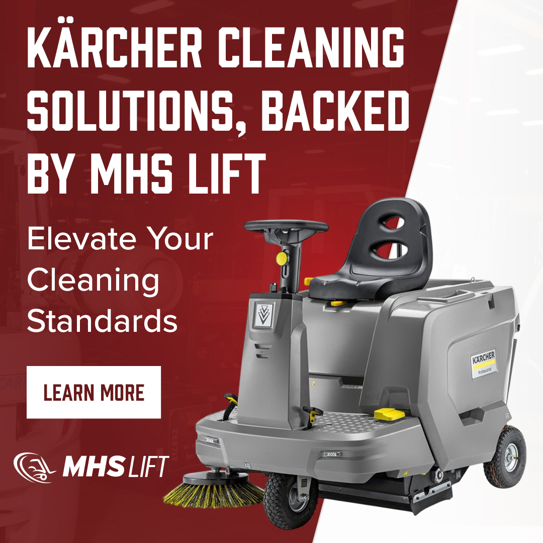 MHS Lift, Inc. Facebook ad: A cleaner warehouse is a safer, more efficient…