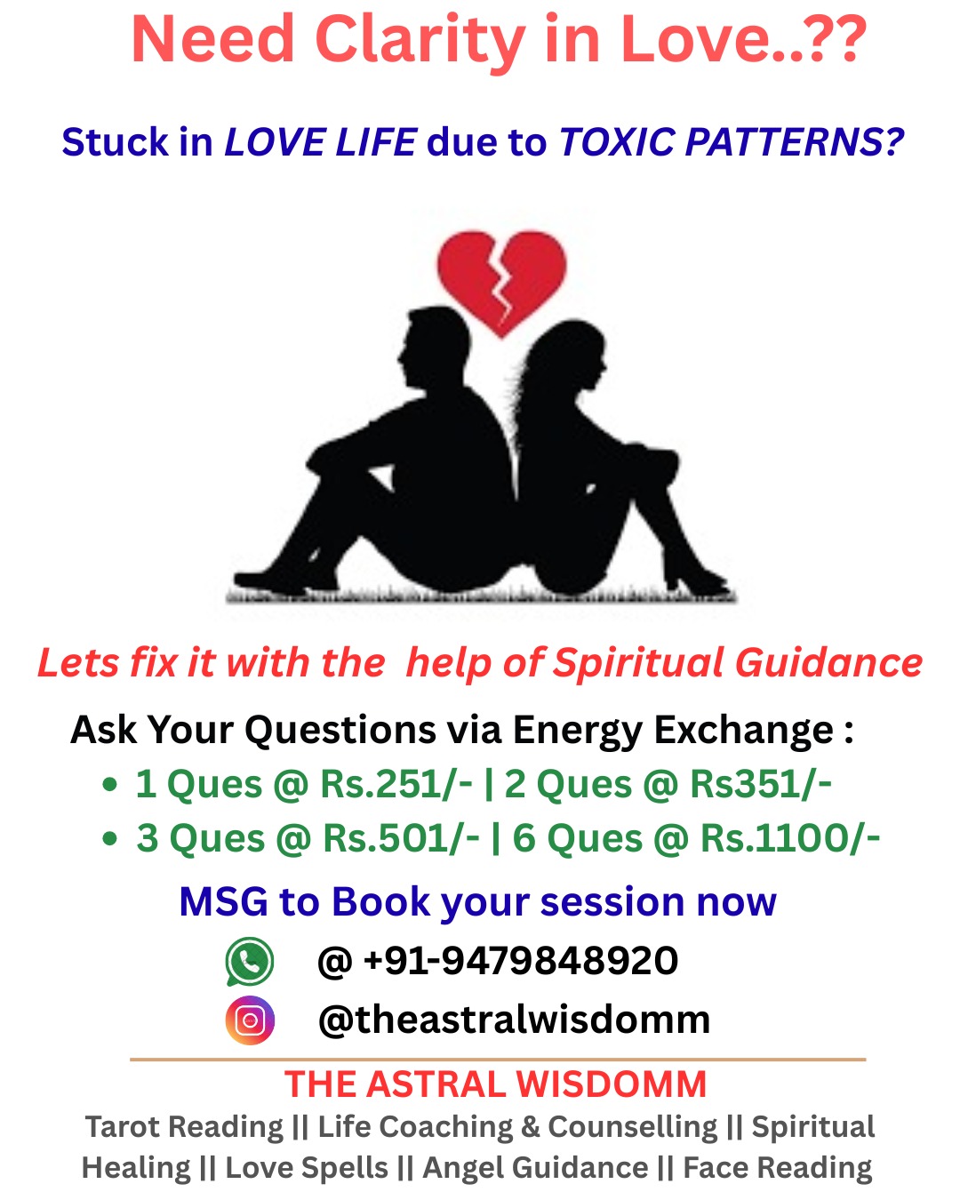 theastralwisdomm Facebook ad: Need Clarity in your Love Life?