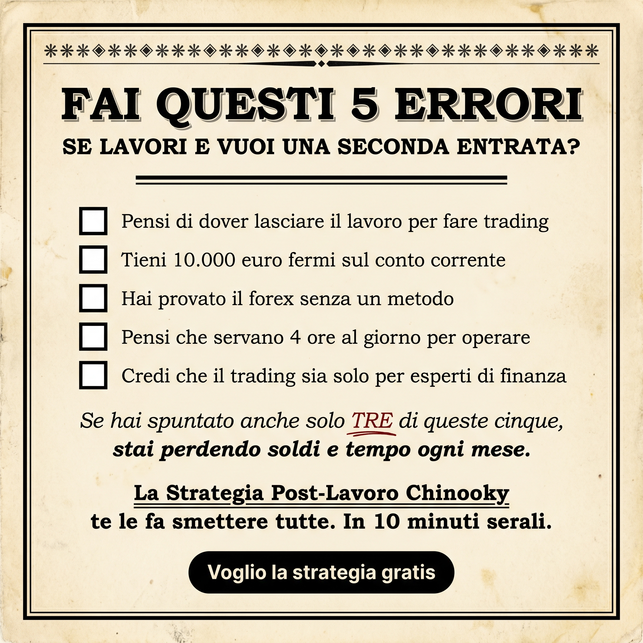 Chinooky Facebook ad: Cinque convinzioni che ti costano soldi e tempo…