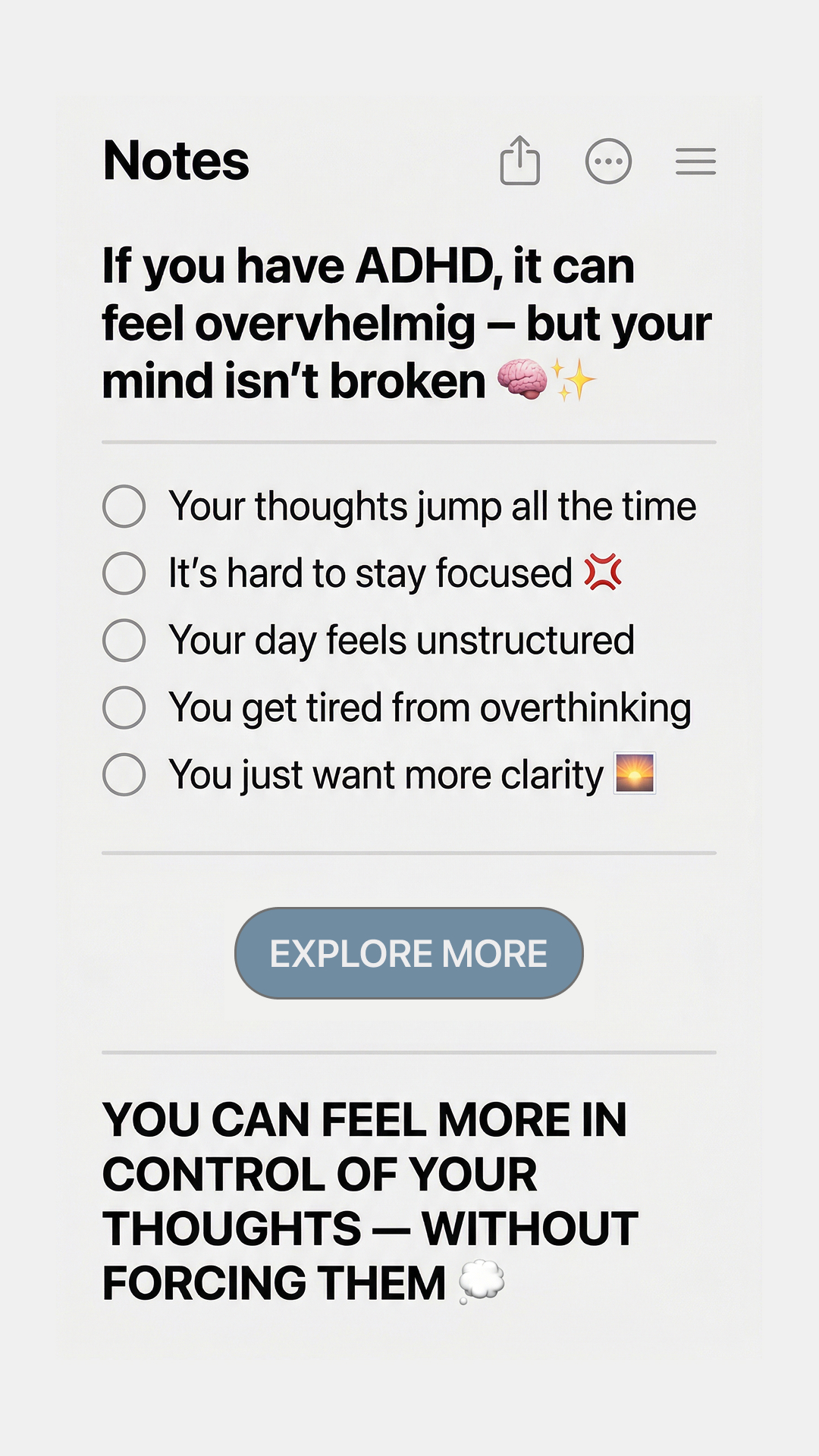 Rewire your ADHD brain Facebook ad