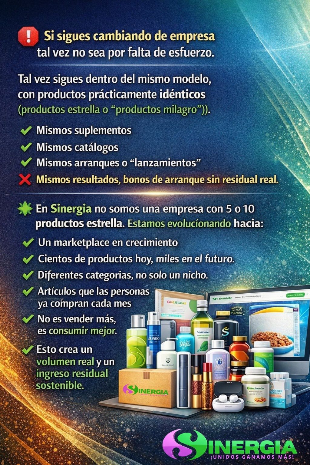 Sinergia Corporativo Facebook ad: El Network marketing tambien evoluciona.