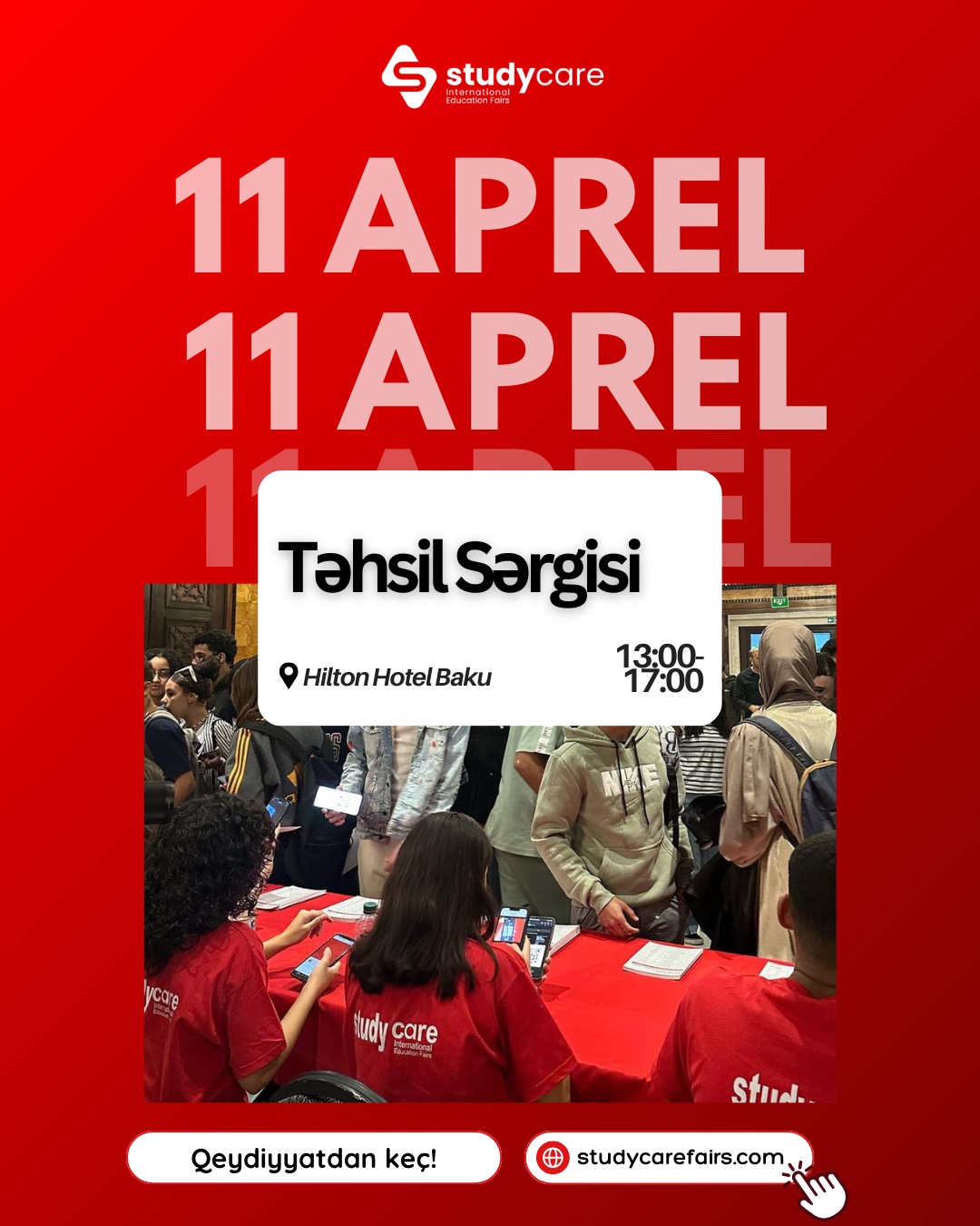 Azeristudent.az Facebook ad: Baku International Education Fairs, Studycarefairs