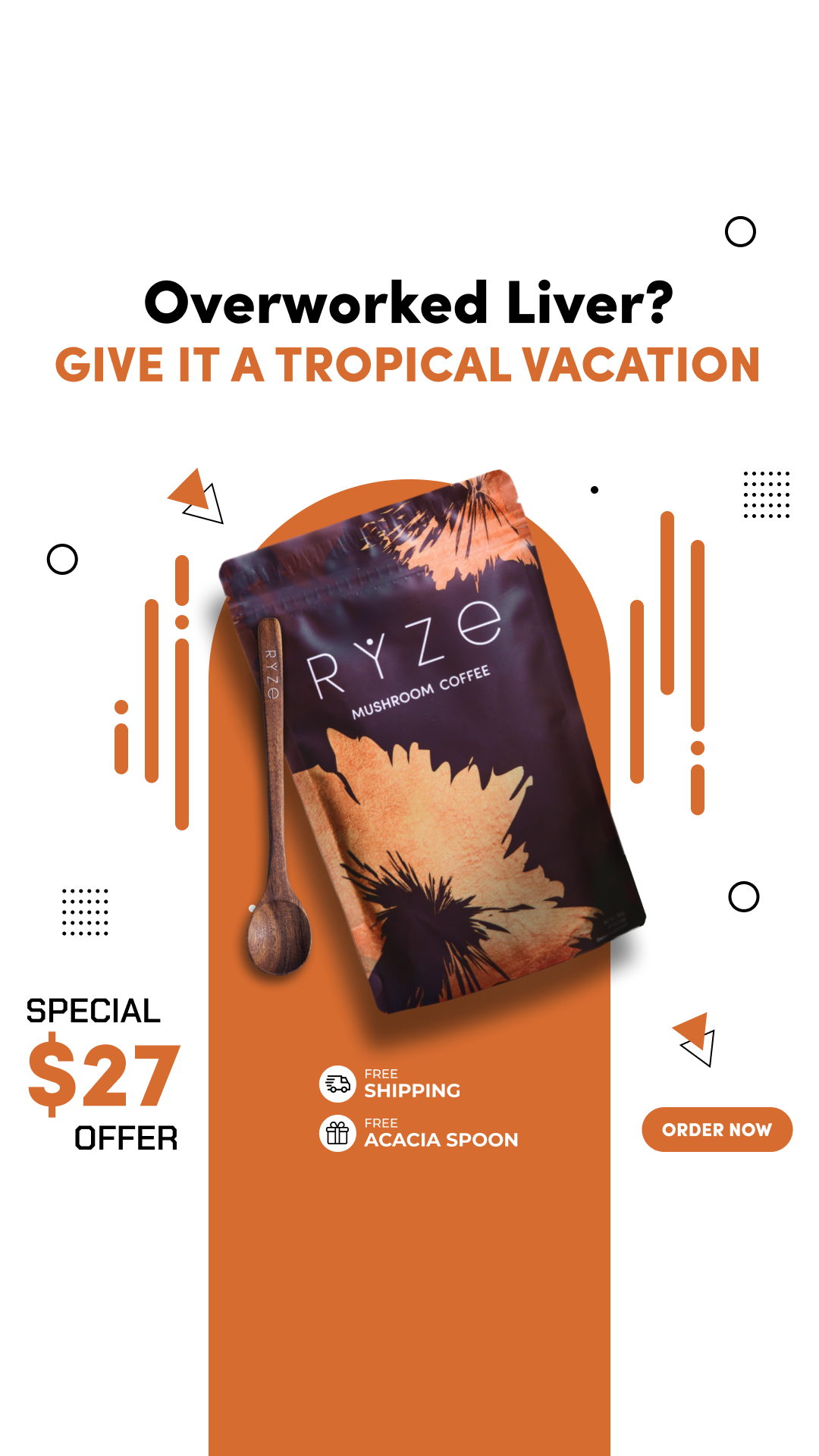 RYZE Superfoods Facebook ad