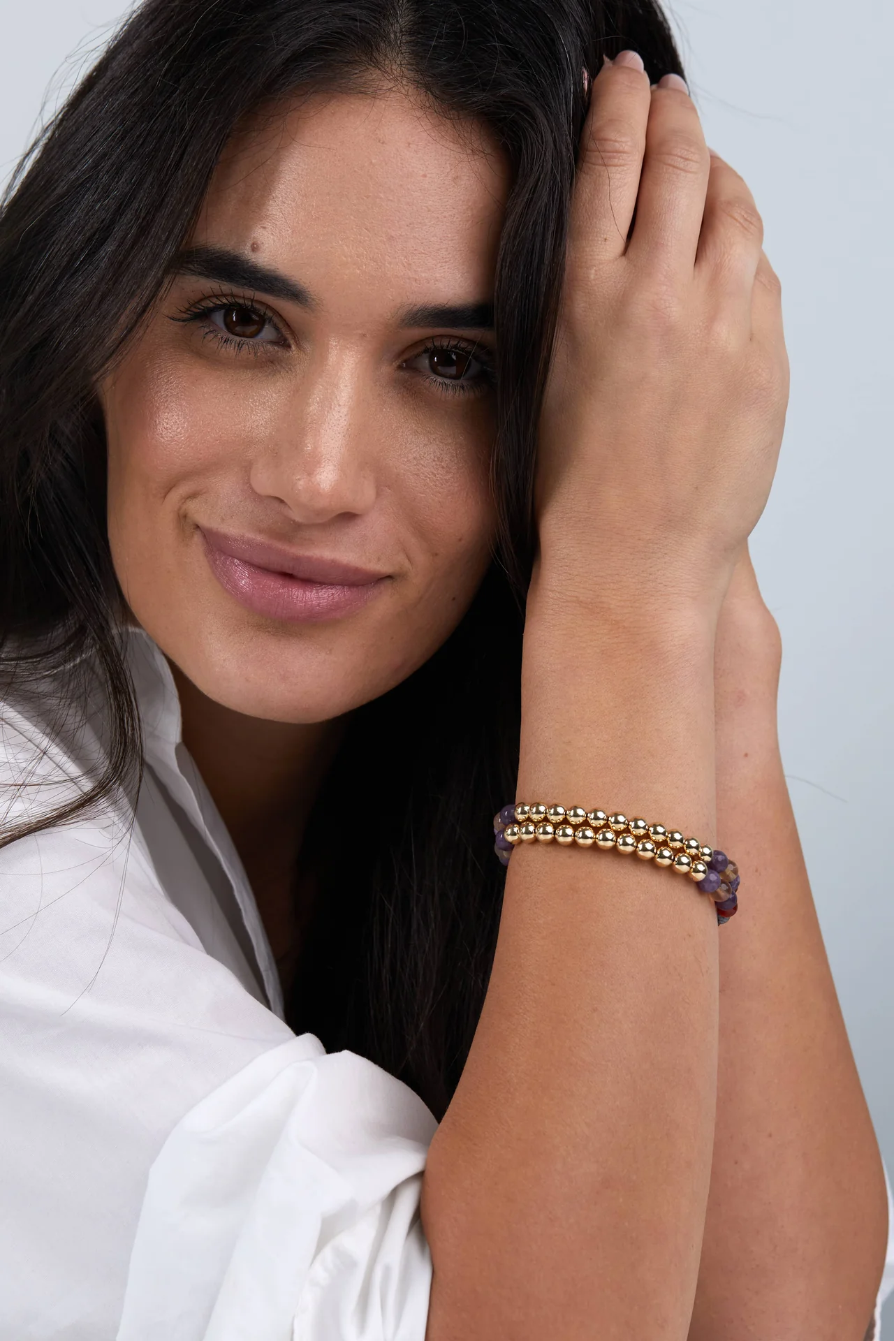 The Healer's Collection Facebook ad: The amethyst bracelet, composed with intention.