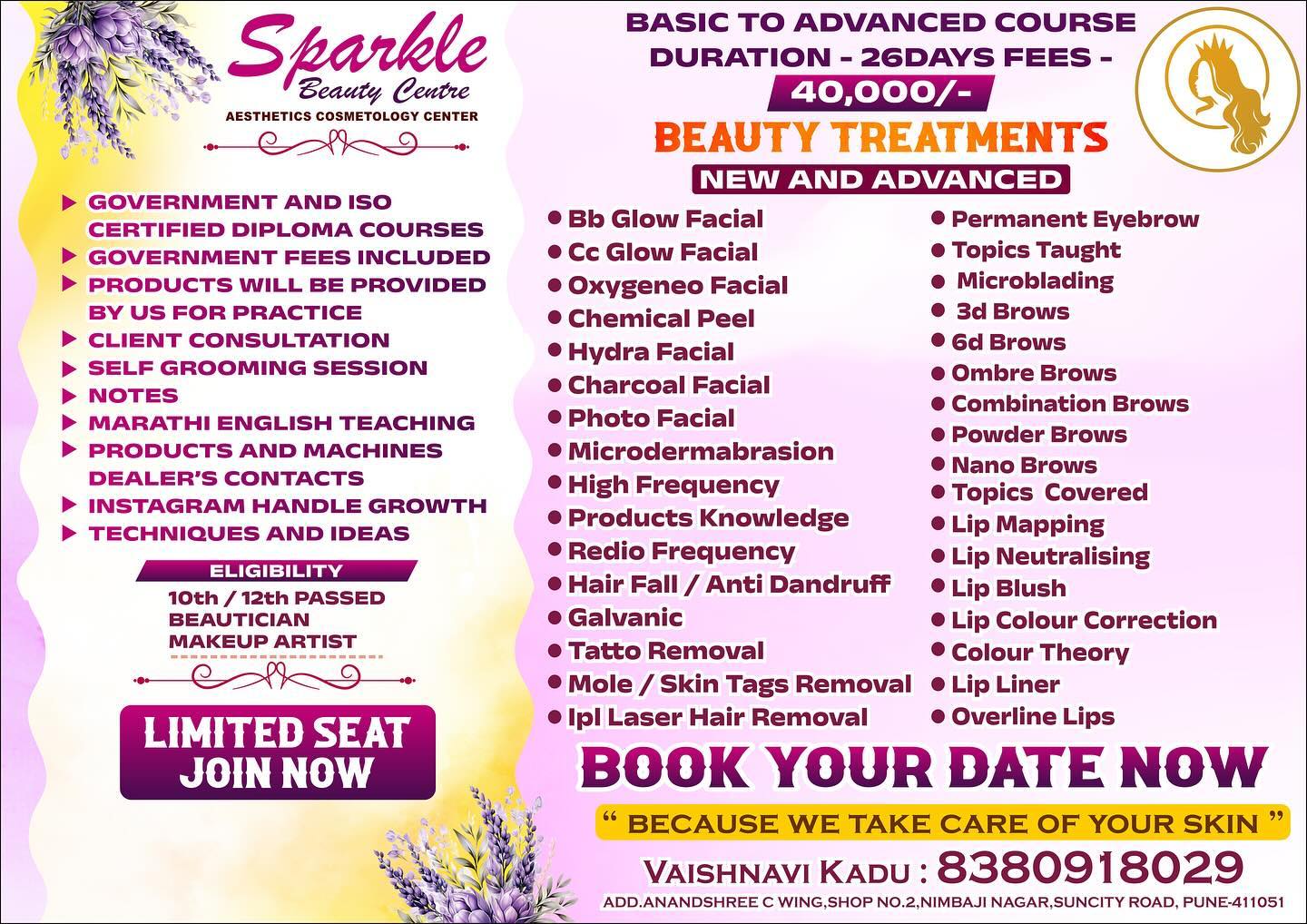 sparkle_beauty_centre Facebook ad from Oct 10, 2024