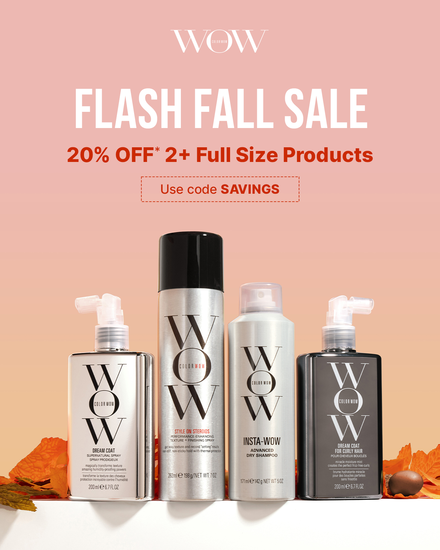 Color Wow Facebook ad: Fall Flash Sale
