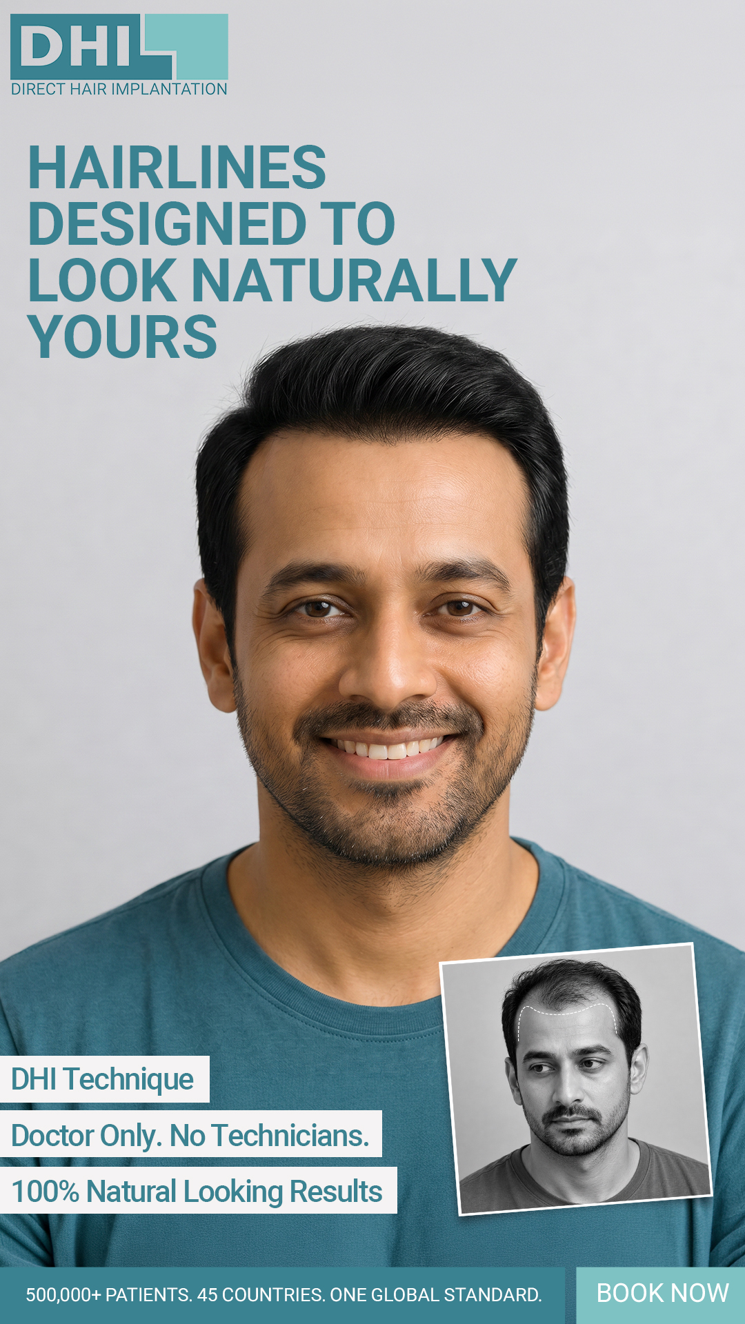 DHI Hair Transplant & Restoration Facebook ad: Talk to DHI Experts