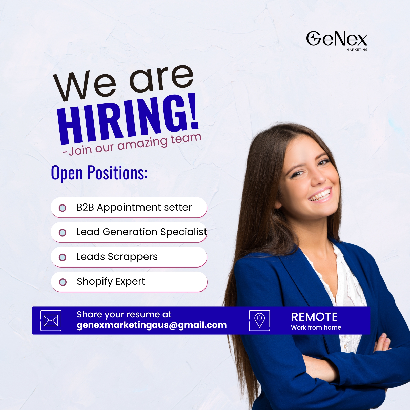 Genex Marketing.au Facebook ad: Ready to turn your skills into real growth…