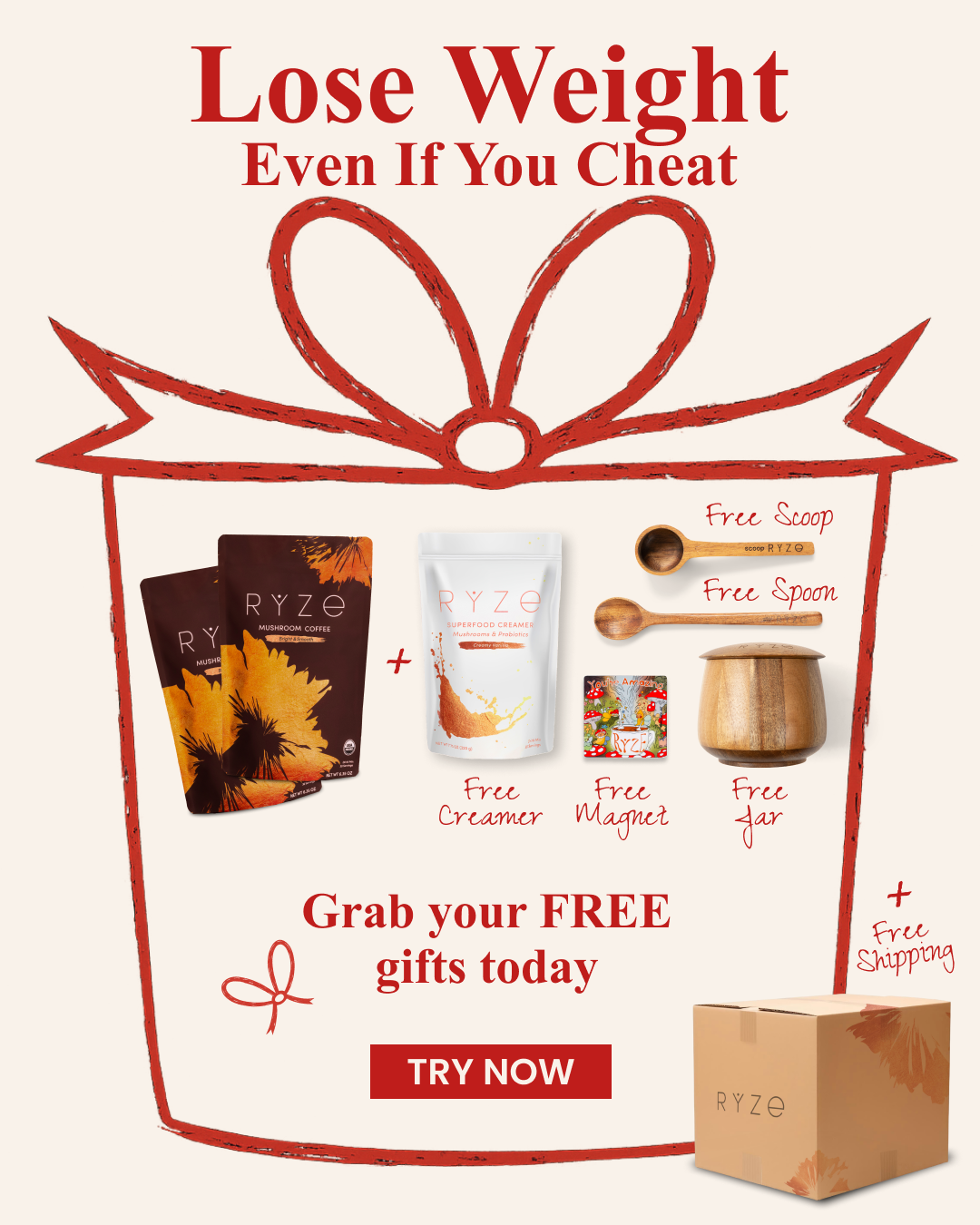 RYZE Superfoods Facebook ad