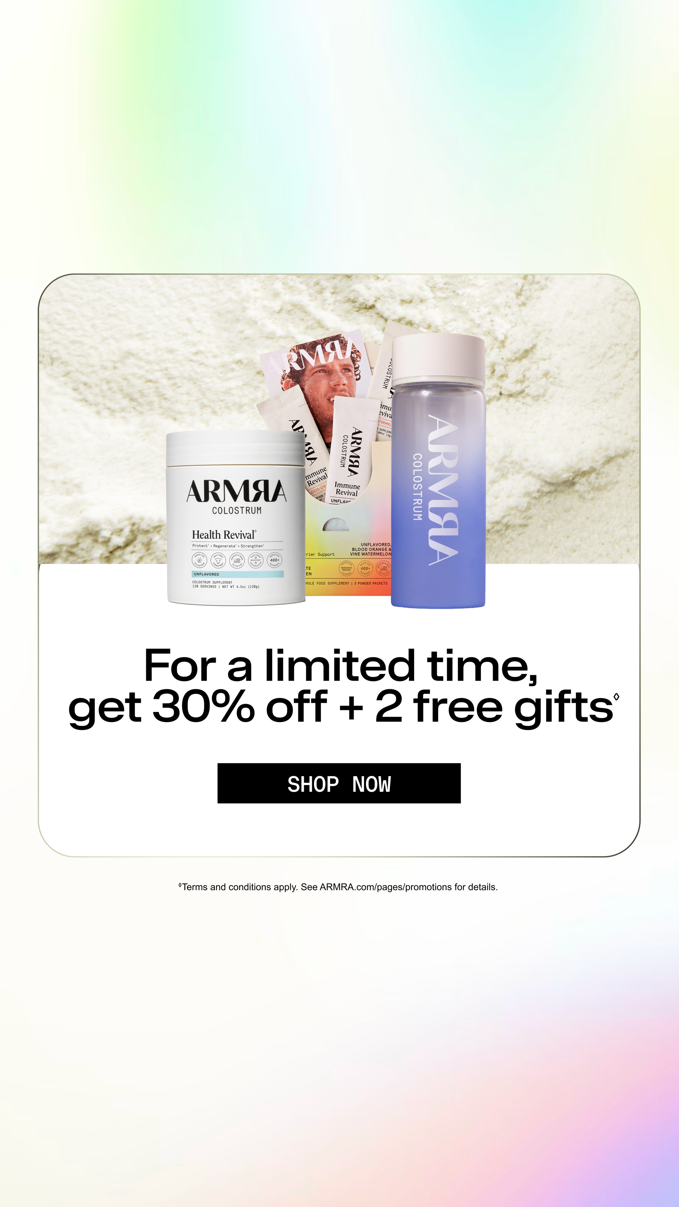 ARMRA Facebook ad