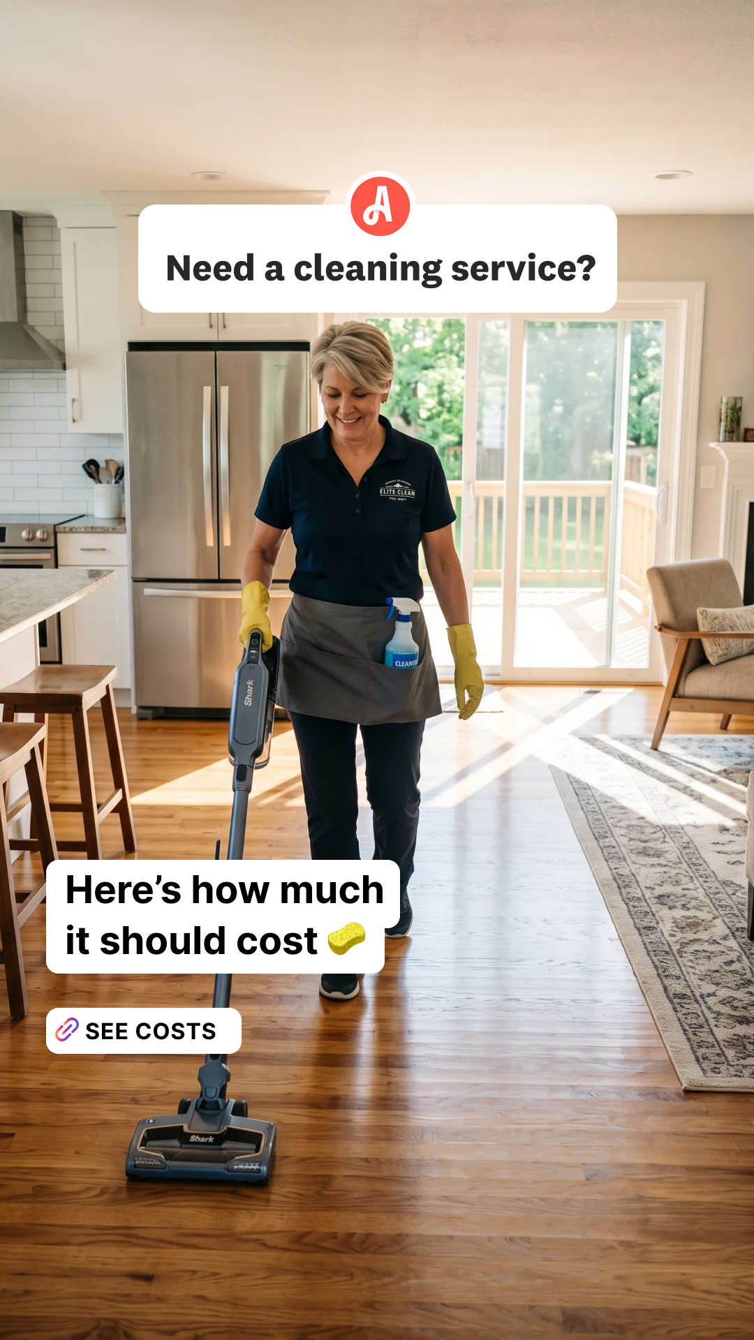 Angi Facebook ad: Home Cleaner Costs Near You