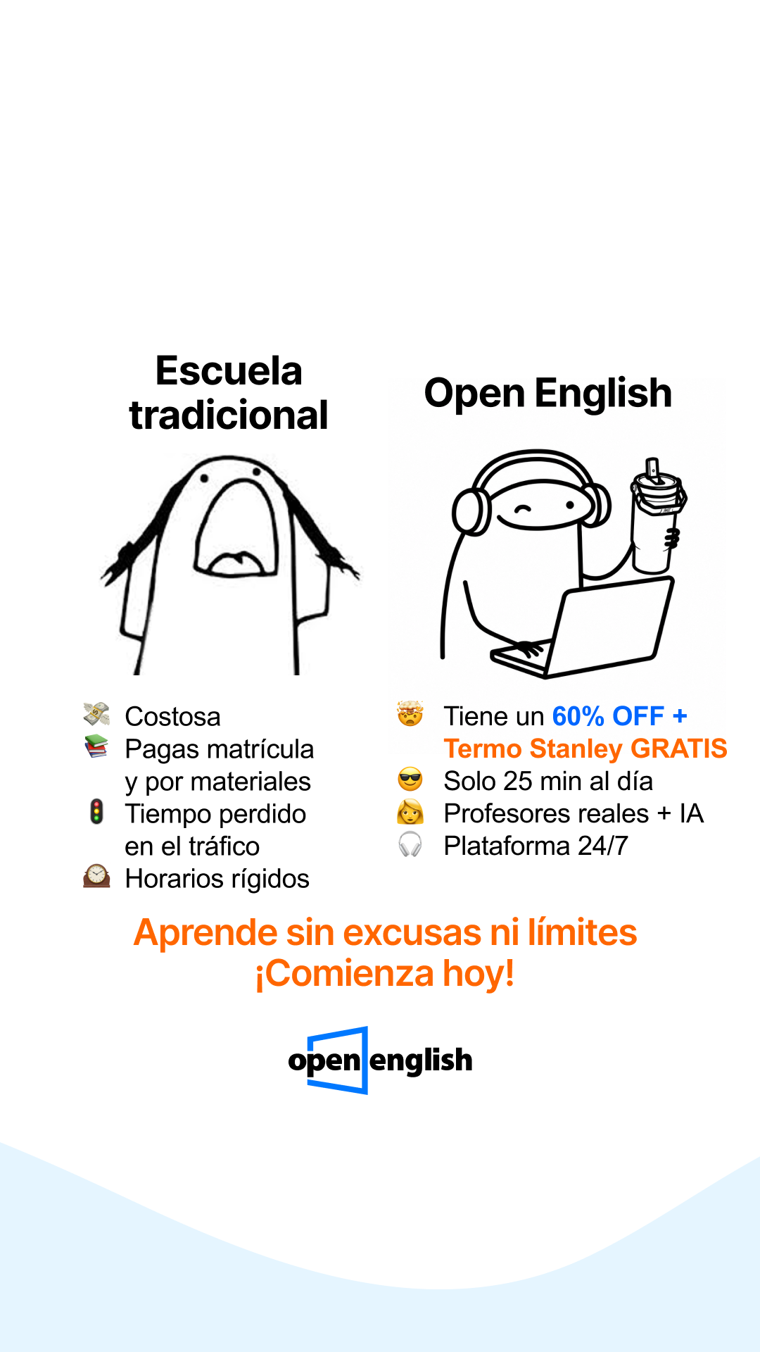 Open English Facebook ad