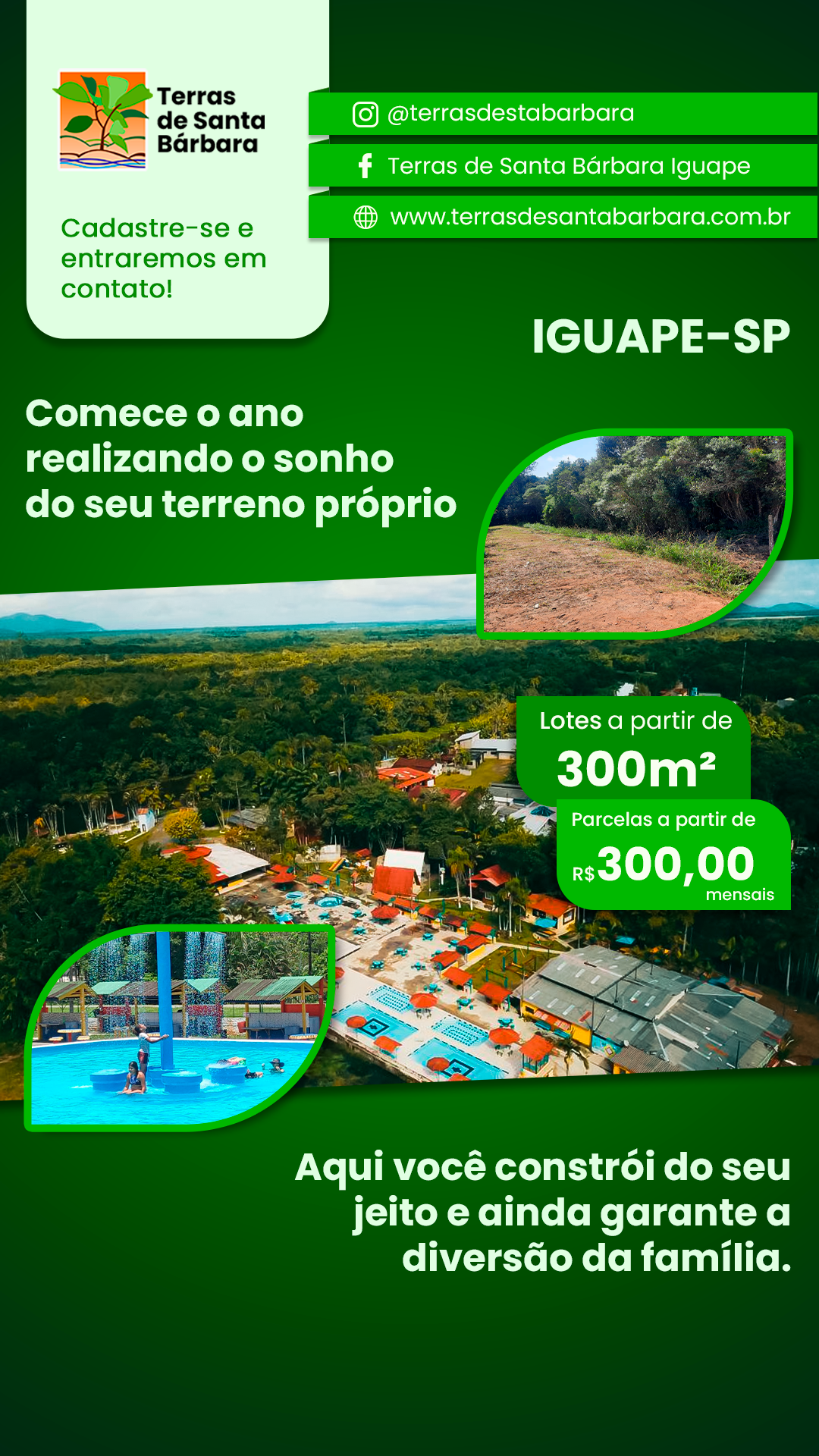 Terras de Santa Bárbara Iguape Facebook ad from Jan 2, 2025