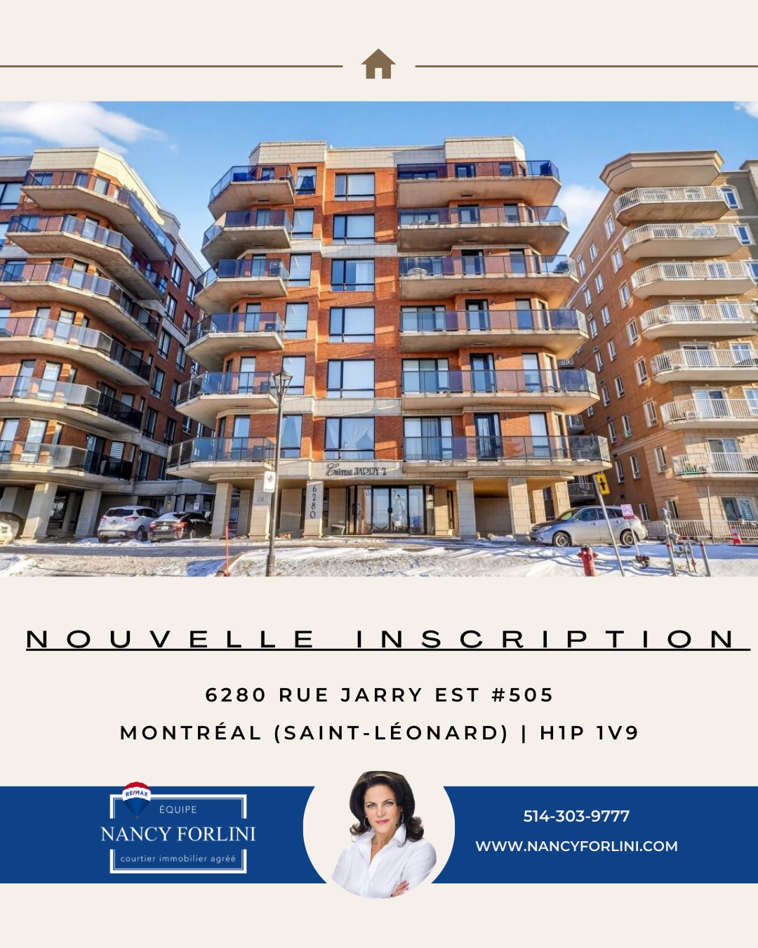 Equipe Nancy Forlini - Remax Solutions Facebook ad: Nouveau sur le marché, Château Jarry