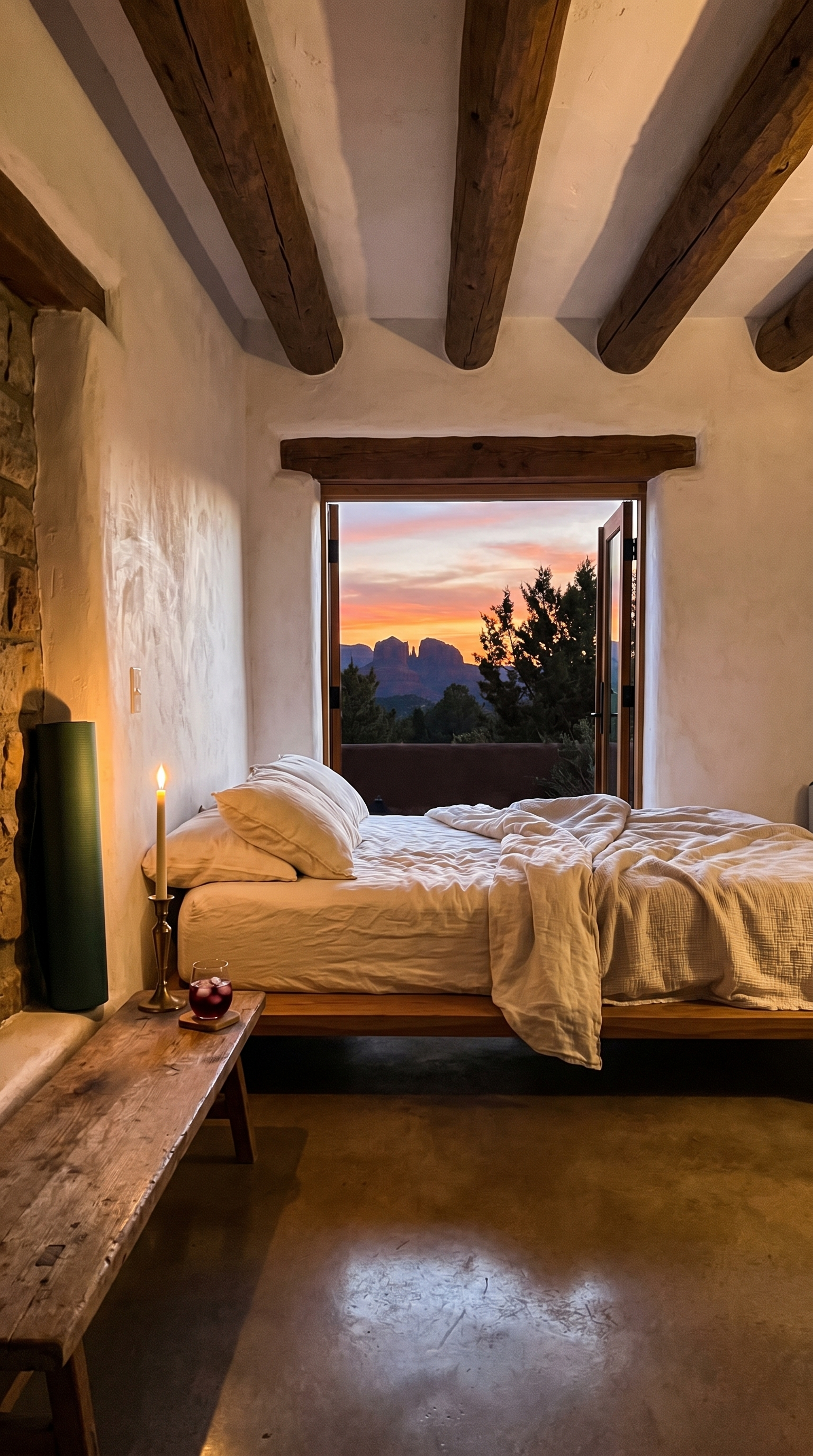 40 & Thriving Facebook ad: My best friend talked me into a wellness retreat in Sedona.