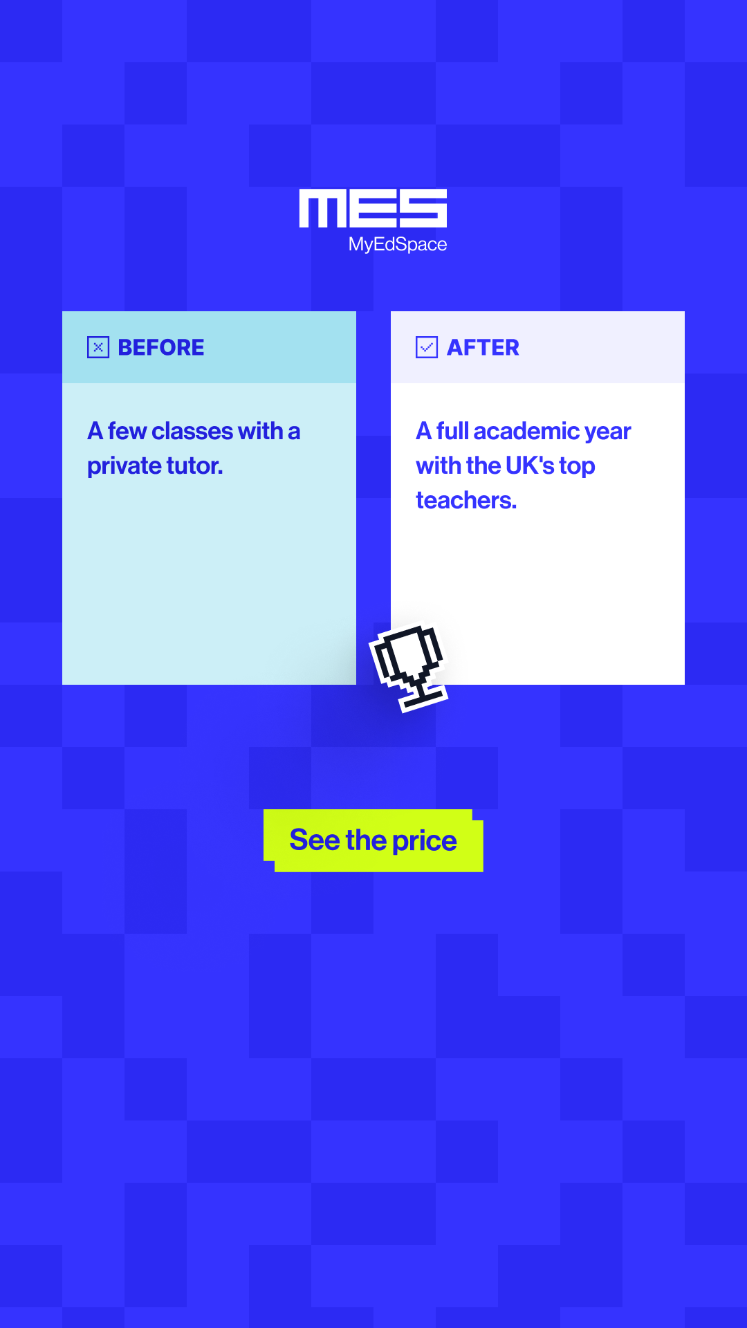 MyEdSpace Facebook ad: Get Ahead in September. Stay Ahead