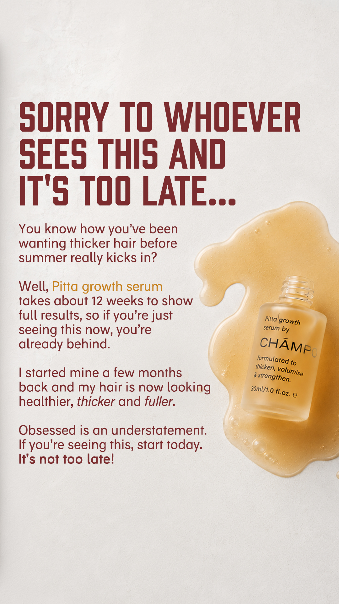 Chāmpo Haircare Facebook ad