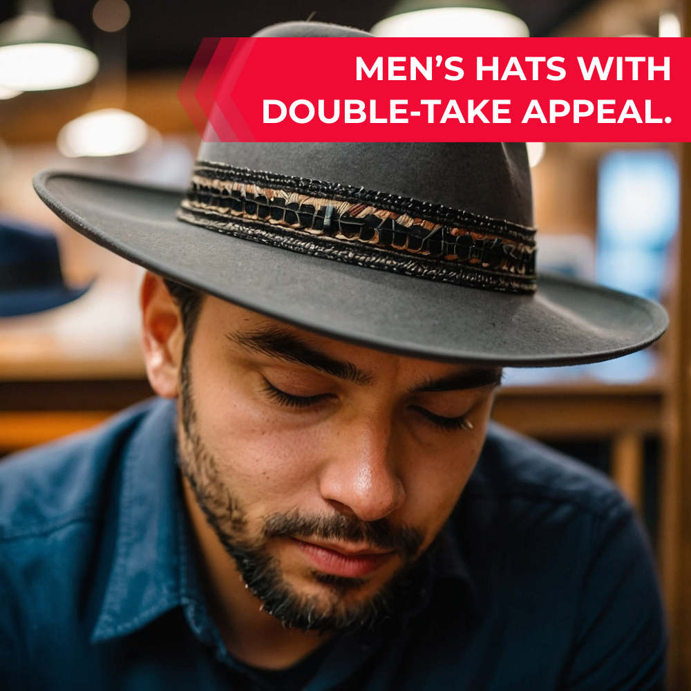 SwiftResults Impulse Facebook ad: Men’s Hat Discount Deals.