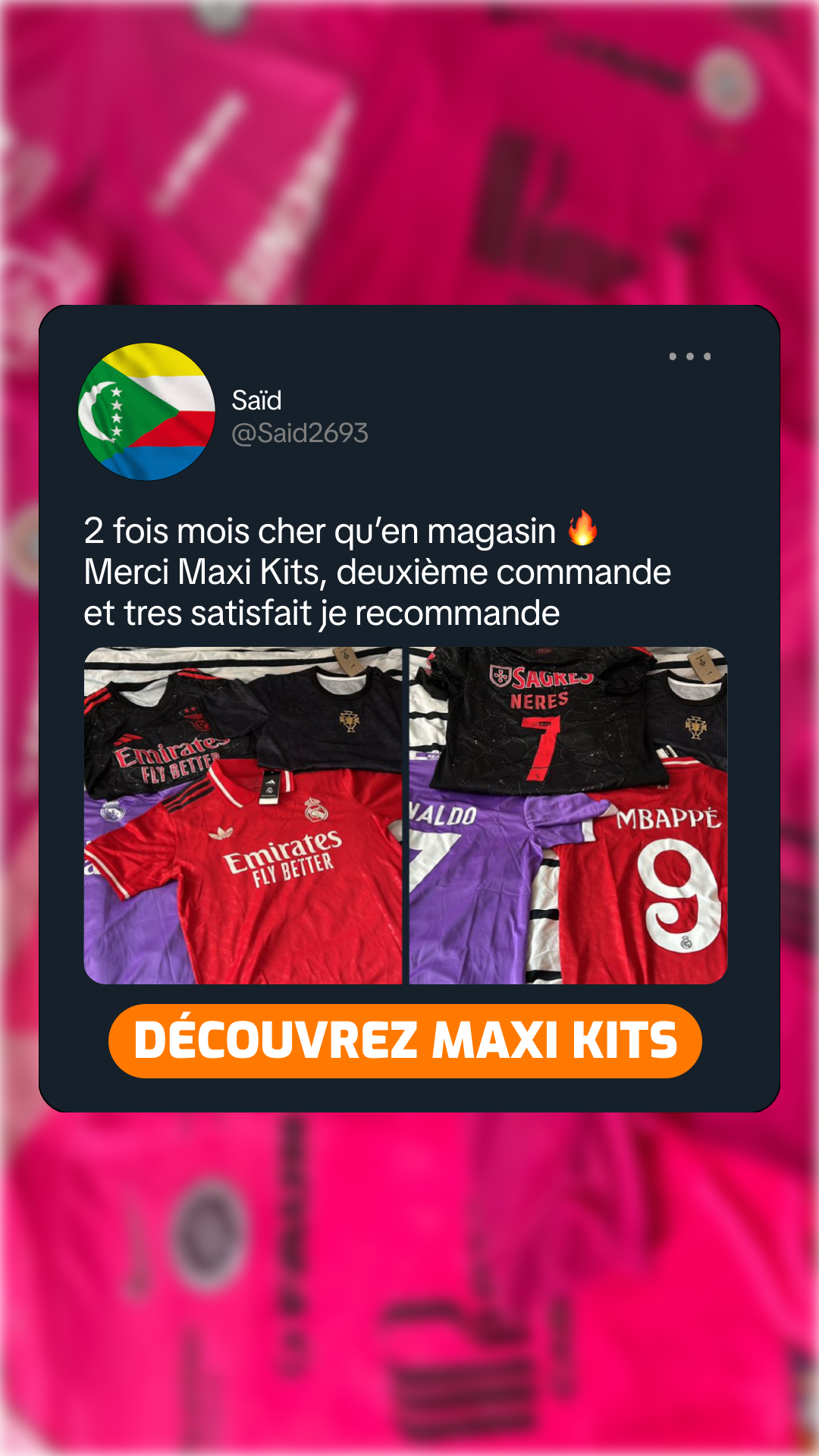 maxikits.com Facebook ad: Arrête de payer le prix fort.