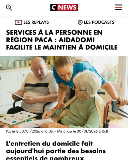 AIDADOMI Facebook ad: Bien vivre chez soi, le plus longtemps possible.