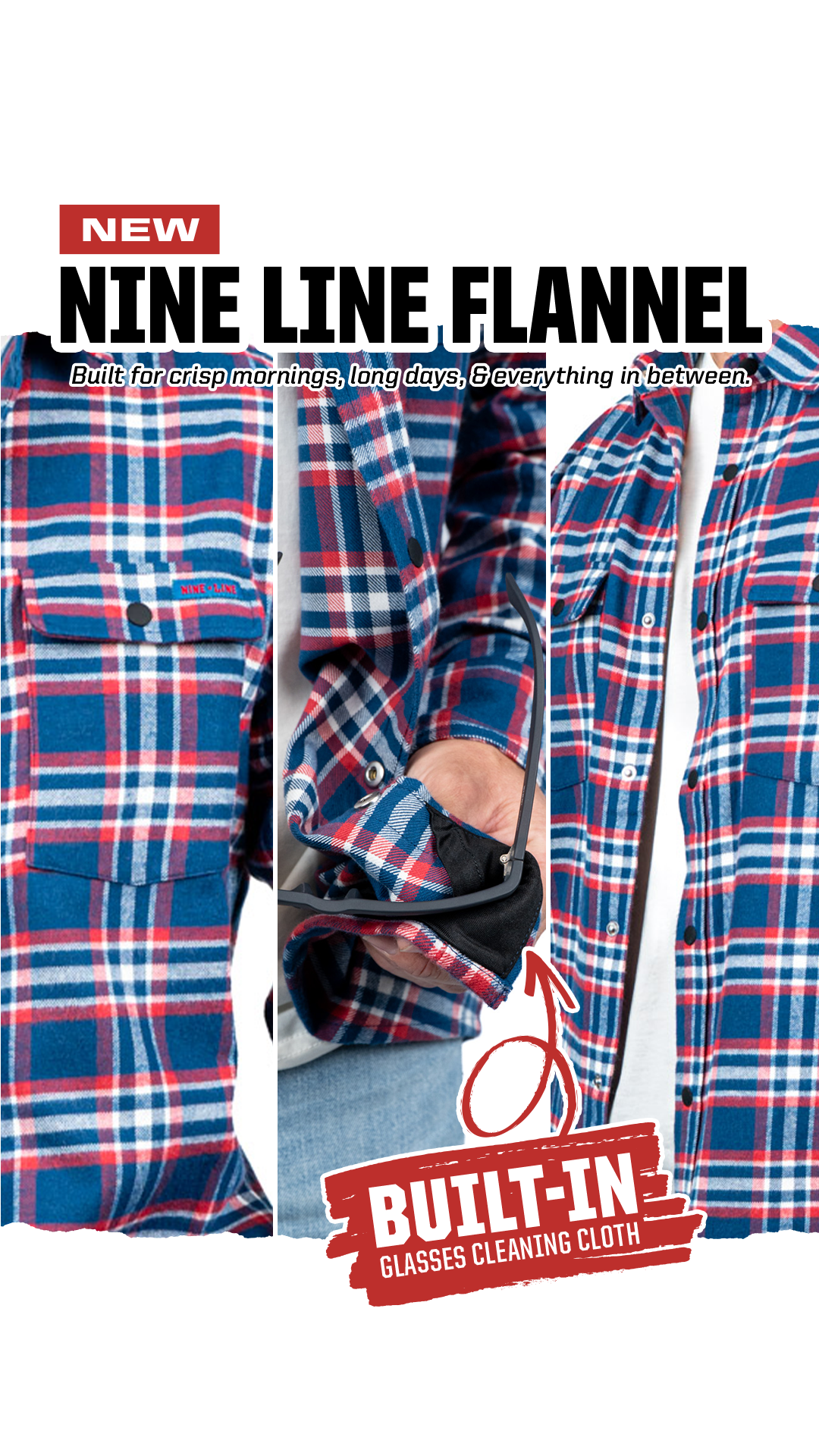 Nine Line Apparel Facebook ad: Flannel Season Is Here