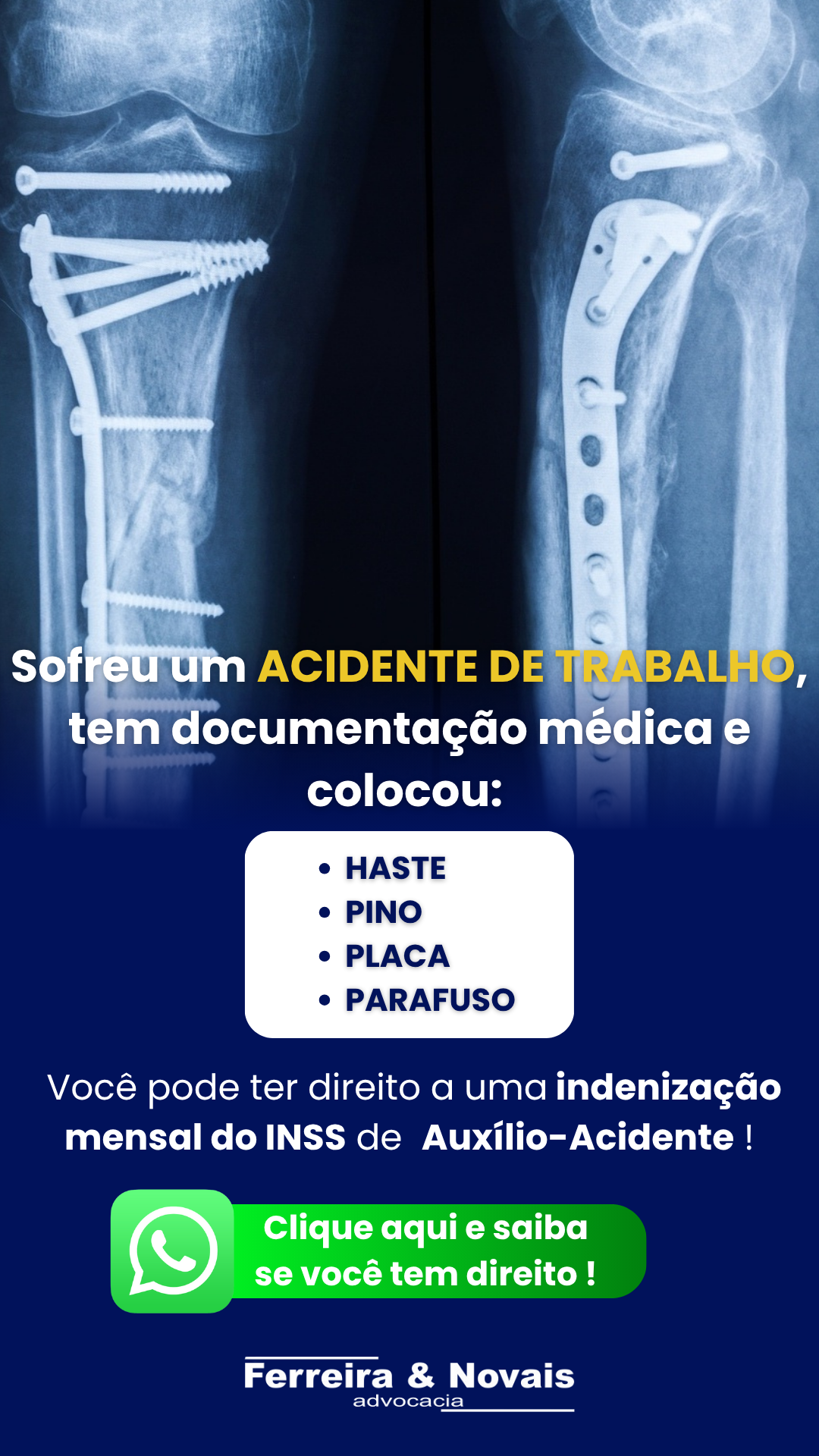 Ferreira e Novais Advocacia Facebook ad from Oct 31, 2025