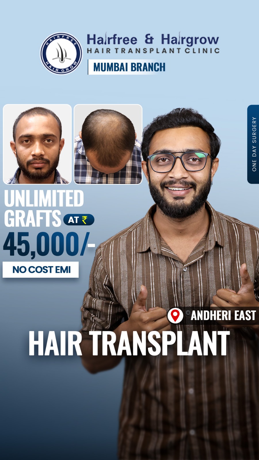 Hairfree Hairgrow Clinic Facebook ad