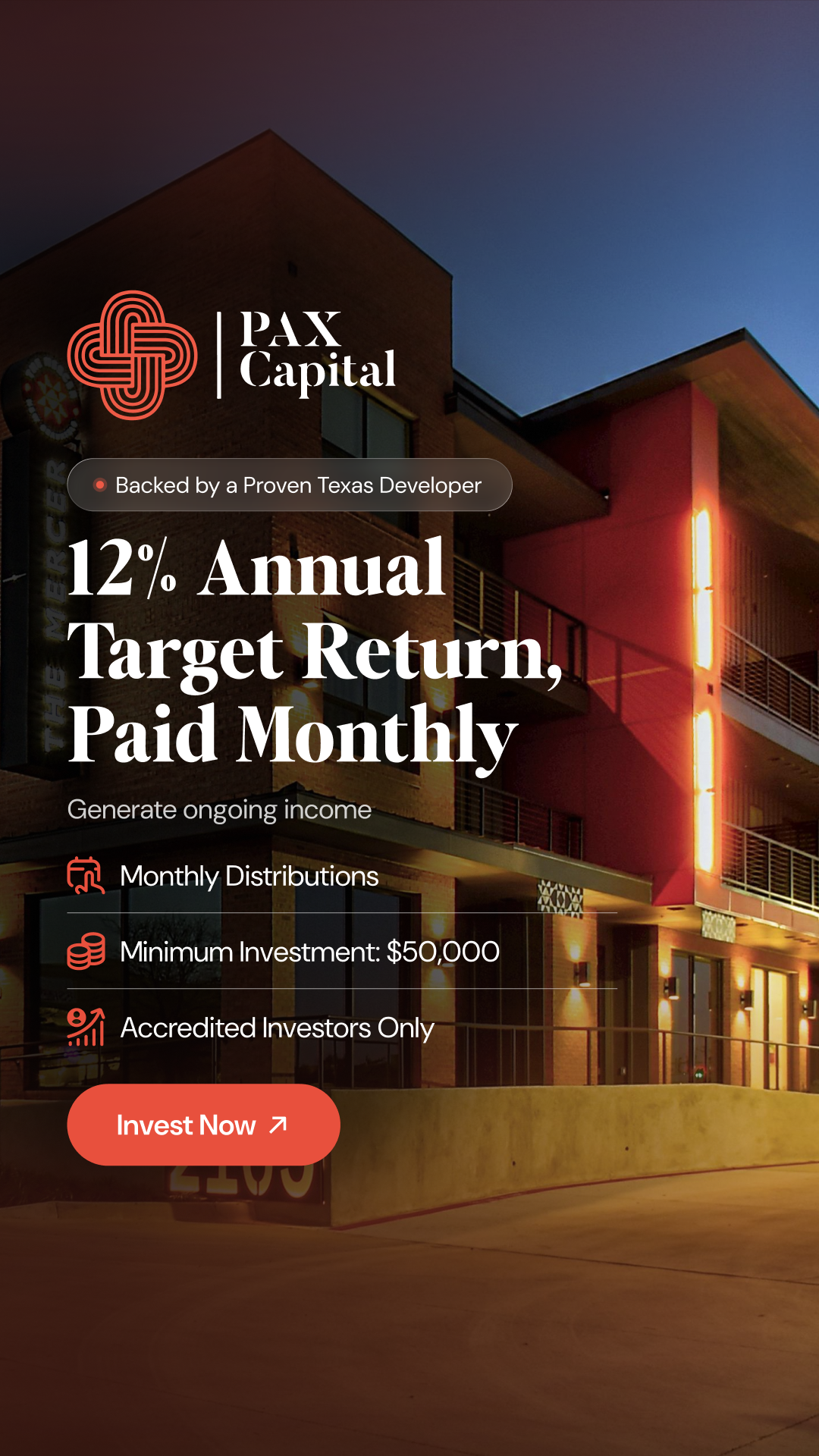 Pax Capital Partners Facebook ad from Feb 6, 2026