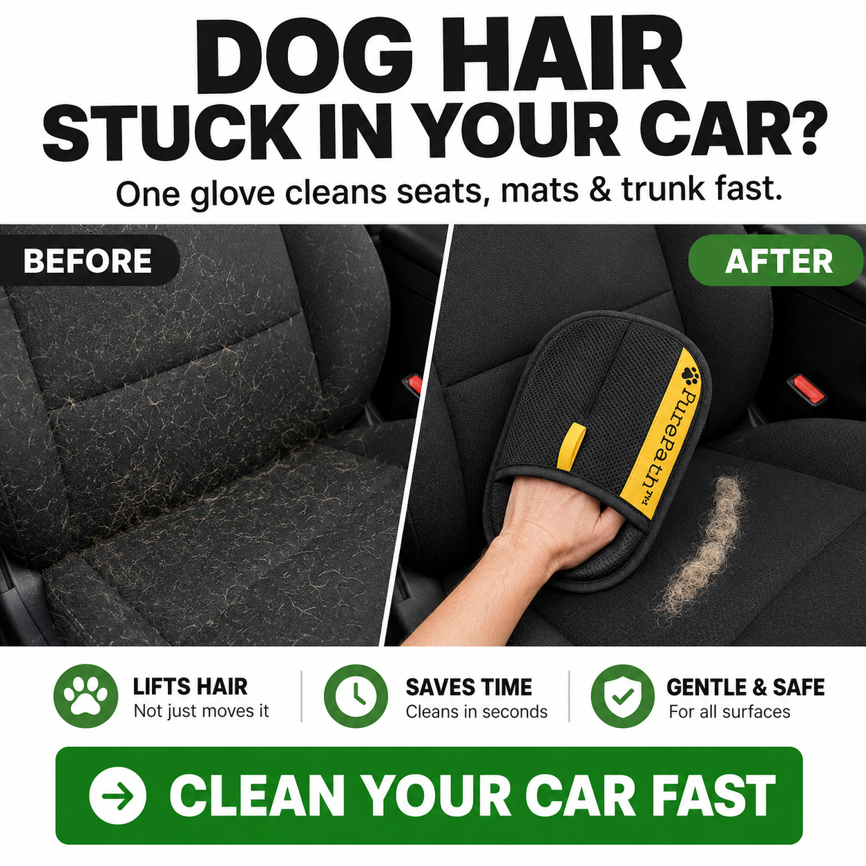 PurePath Facebook ad: Tired of Pet Hair?