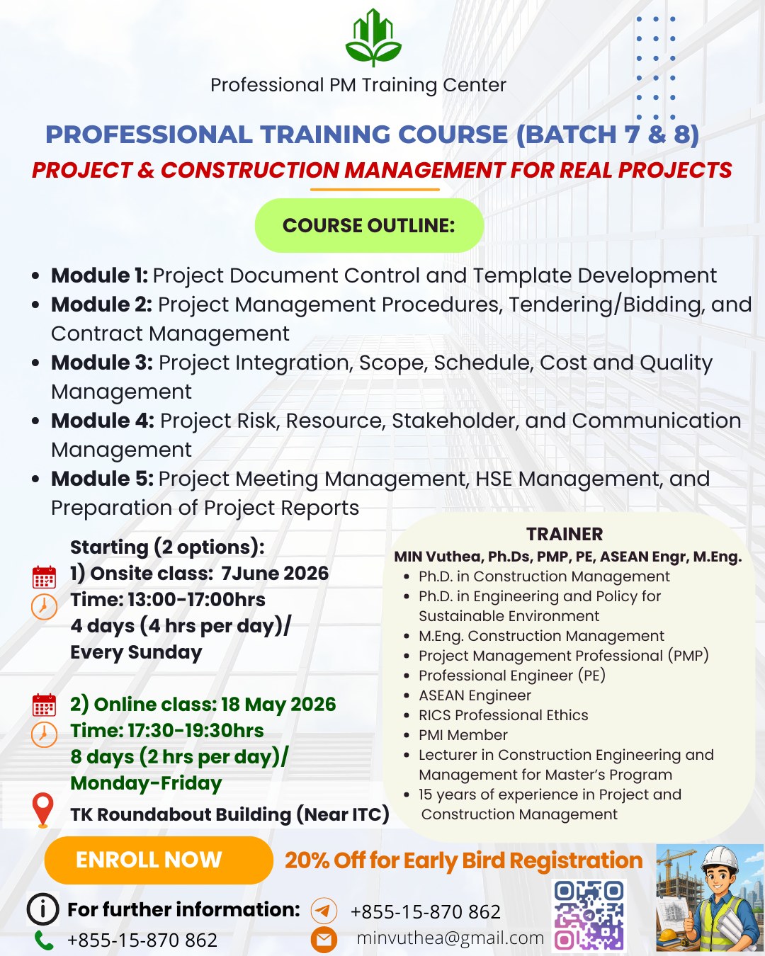 Professional PM Training Center Facebook ad: New batches coming soon!