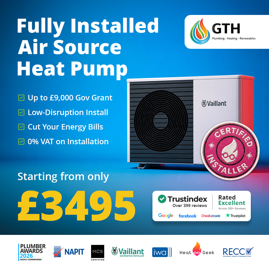 Gas Tech Heating Ltd Facebook ad: ASHP Fully Installed From £3,495