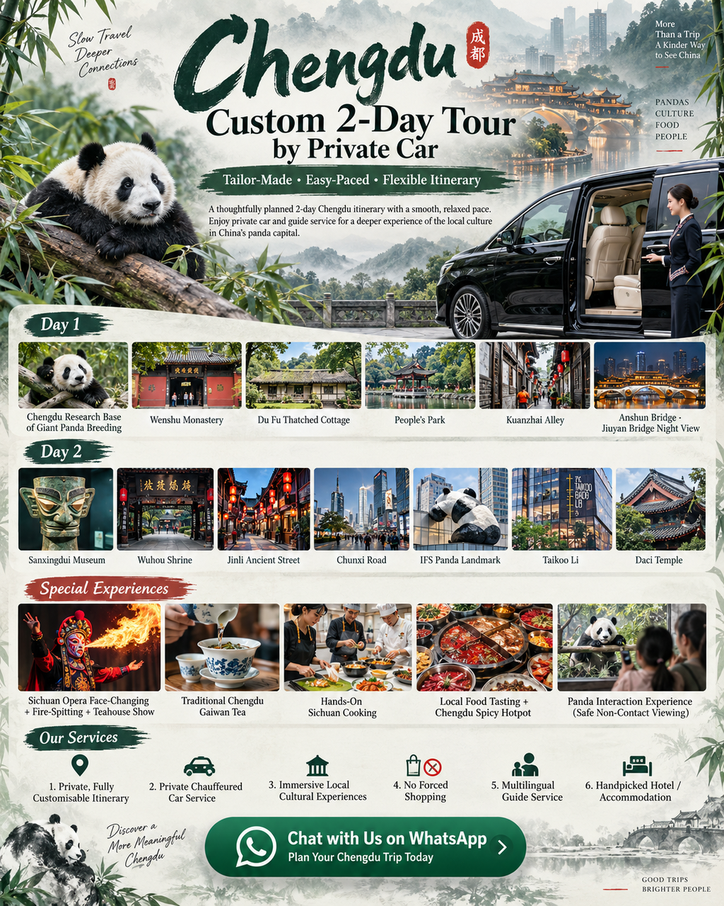 Panda Guide Private Tours Facebook ad: Customize Your Chengdu Trip
