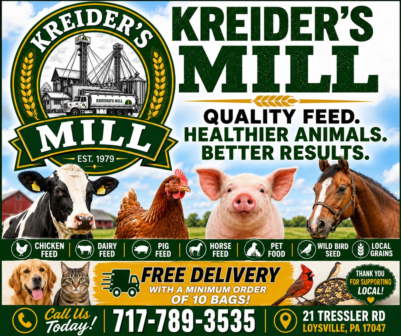 Kreider's Mill Facebook ad from May 20, 2026