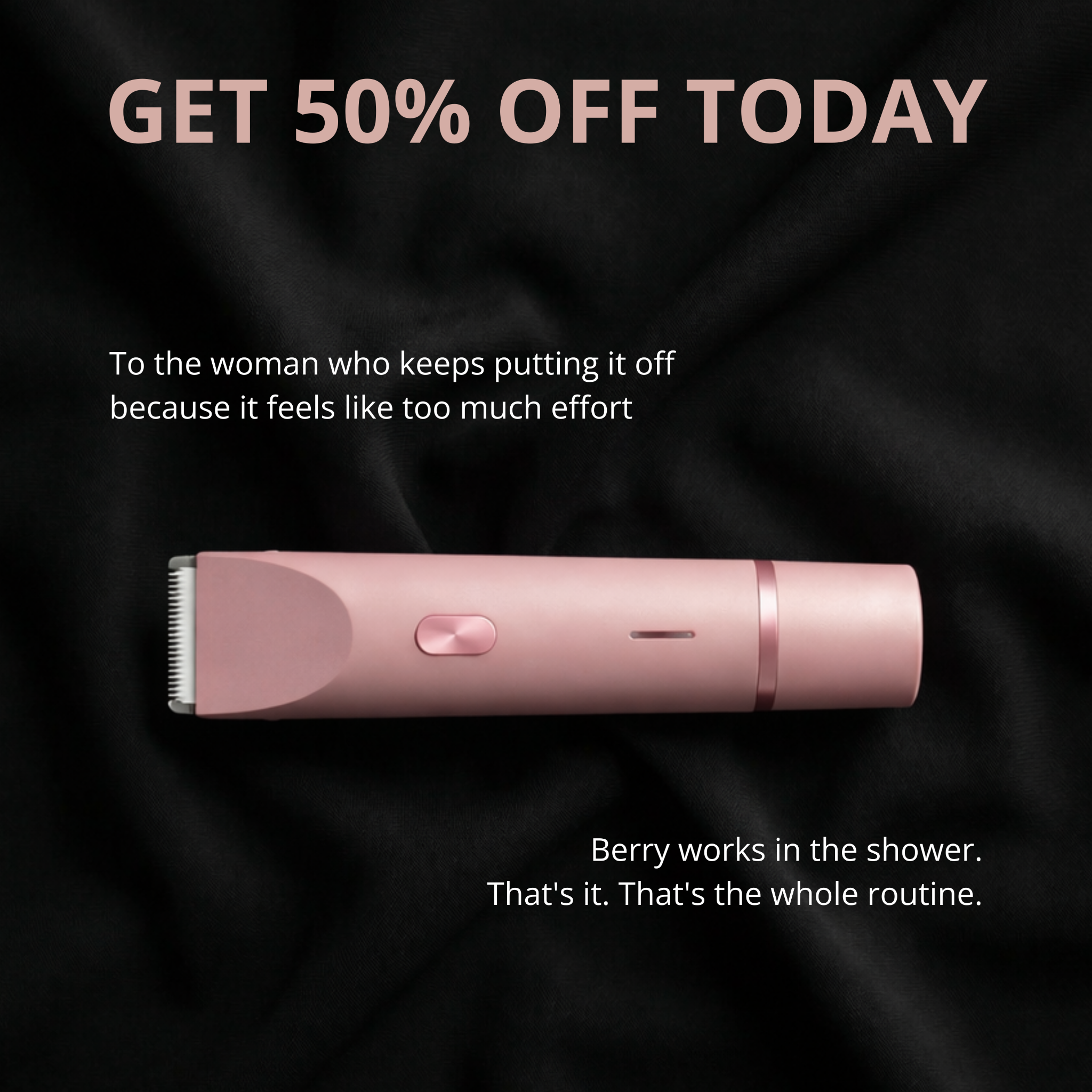 Strawberry Skin Facebook ad: Today! 50% OFF + Free Body Scrub