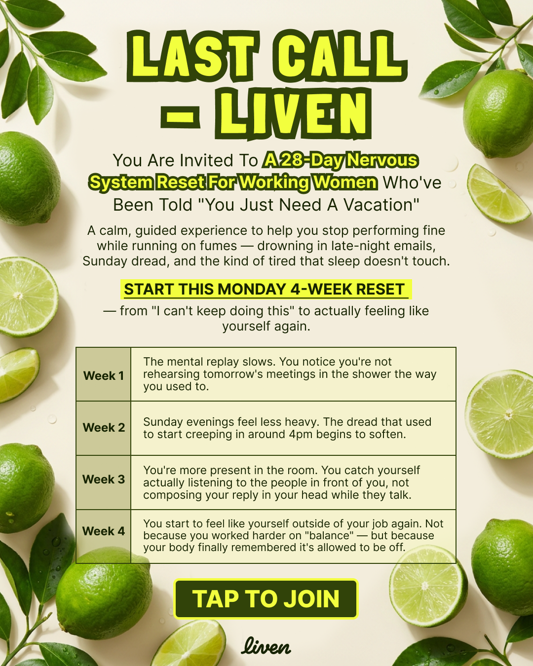 Liven: Self-Discovery Community Facebook ad