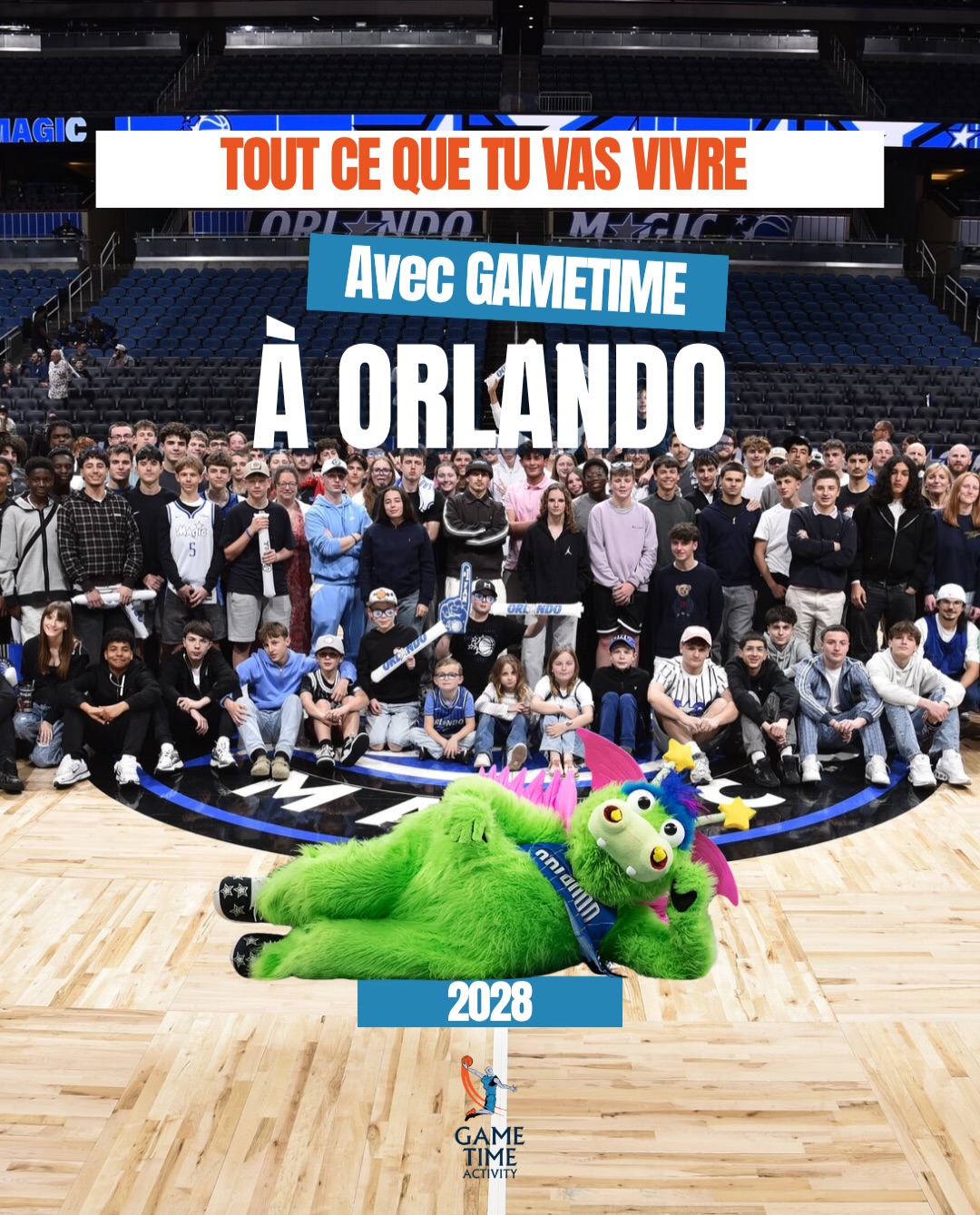 Gametime Activity Basketball stages Facebook ad