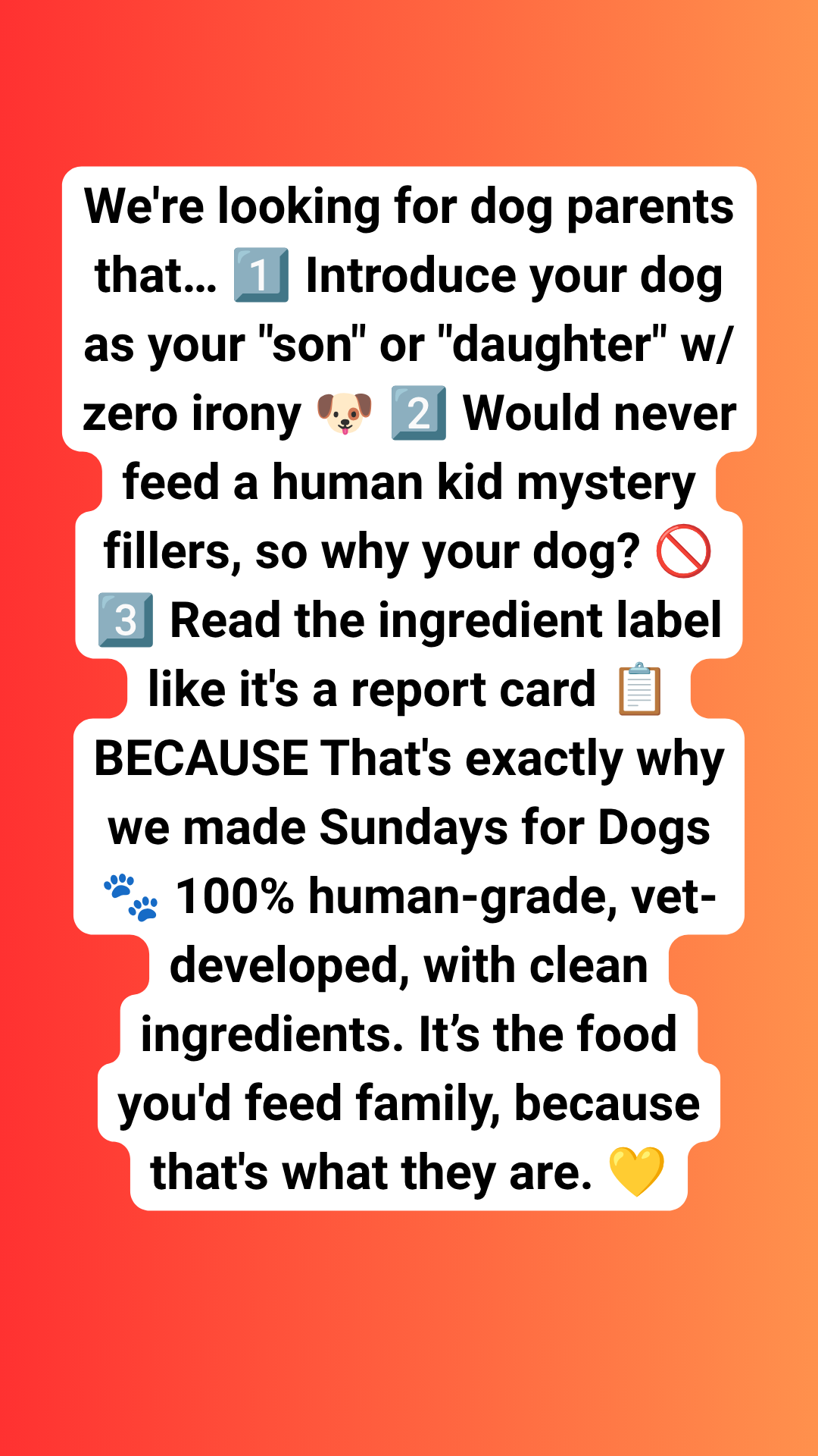 Sundays Facebook ad