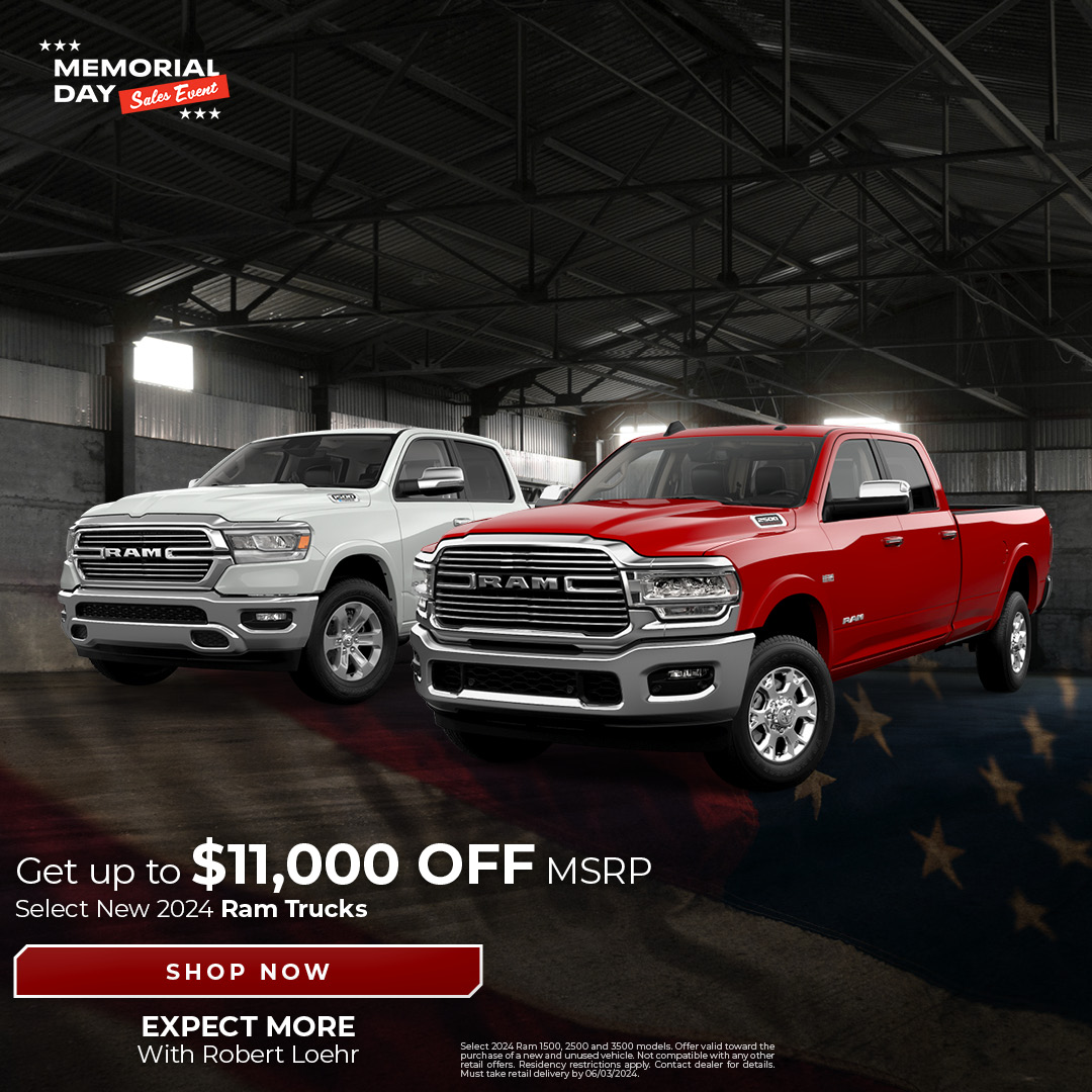 Robert Loehr Chrysler Dodge Jeep RAM SRT and FIAT Facebook ad from Feb 15, 2026