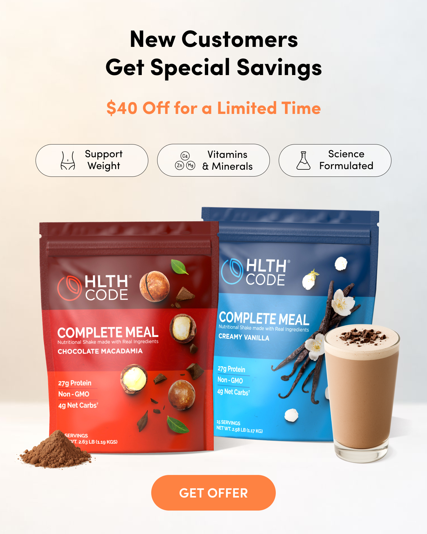getHLTH Facebook ad: New Customer Special Offer
