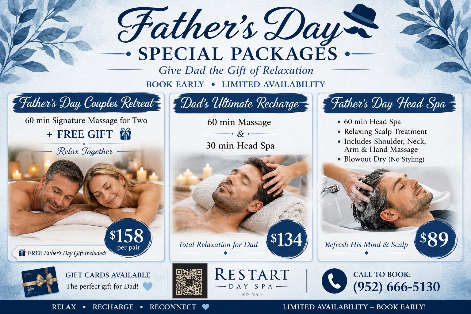 Restart Day Spa Facebook ad from May 30, 2026